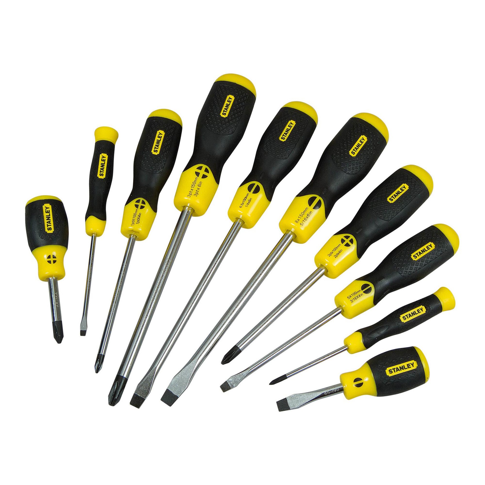 STANLEY Schraubendreher Stanley Schraubendreher-Set CushionGrip, PH