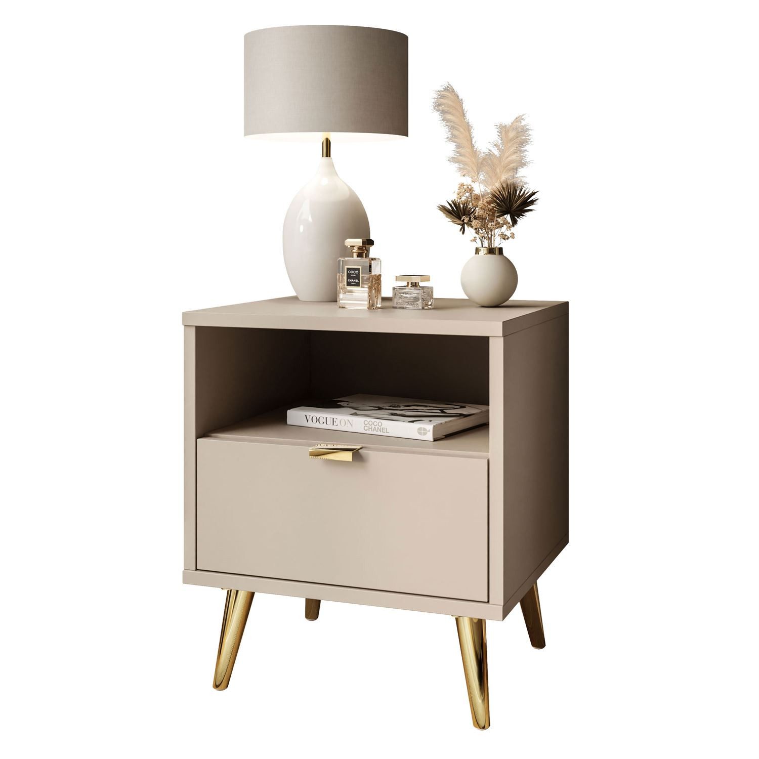 Lookway Nachttisch ALDO mit LED-Beleuchtung (1x Nachttisch), Breite: 38 cm günstig online kaufen