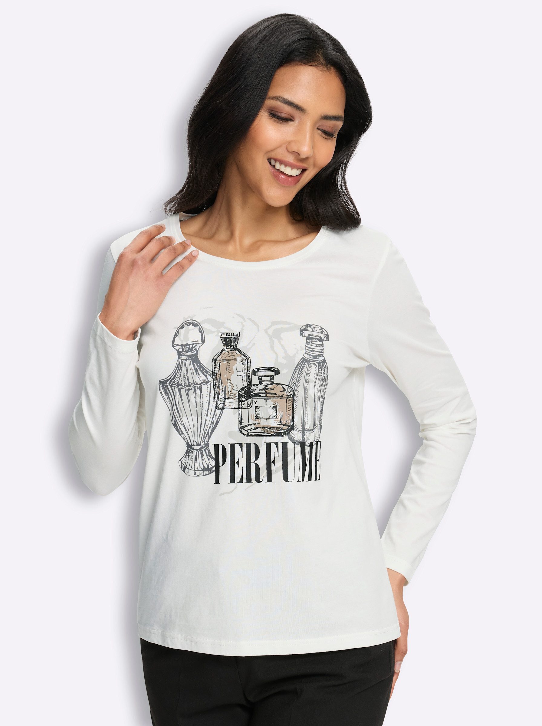 Sieh an! T-Shirt Rundhals-Shirt Langarm