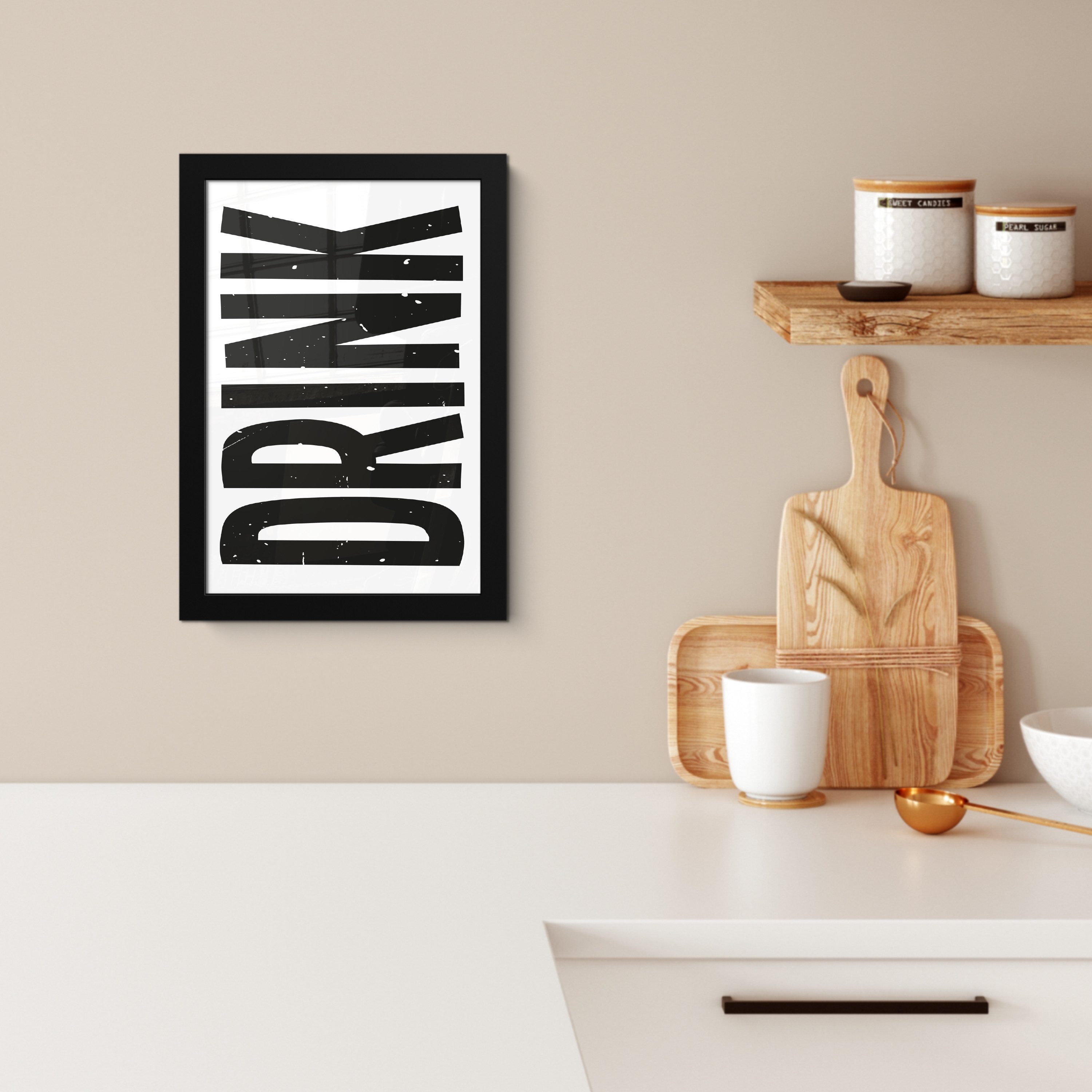 MuchoWow Poster Getränk - Schwarz - günstig online kaufen