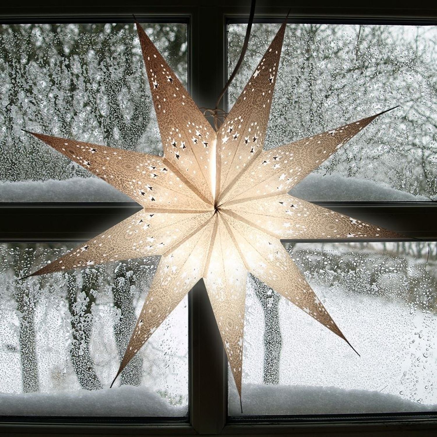 60cm Leuchtstern Weihnachtsstern Weihnachtsdeko BURI Stern Dekostern Adventstern