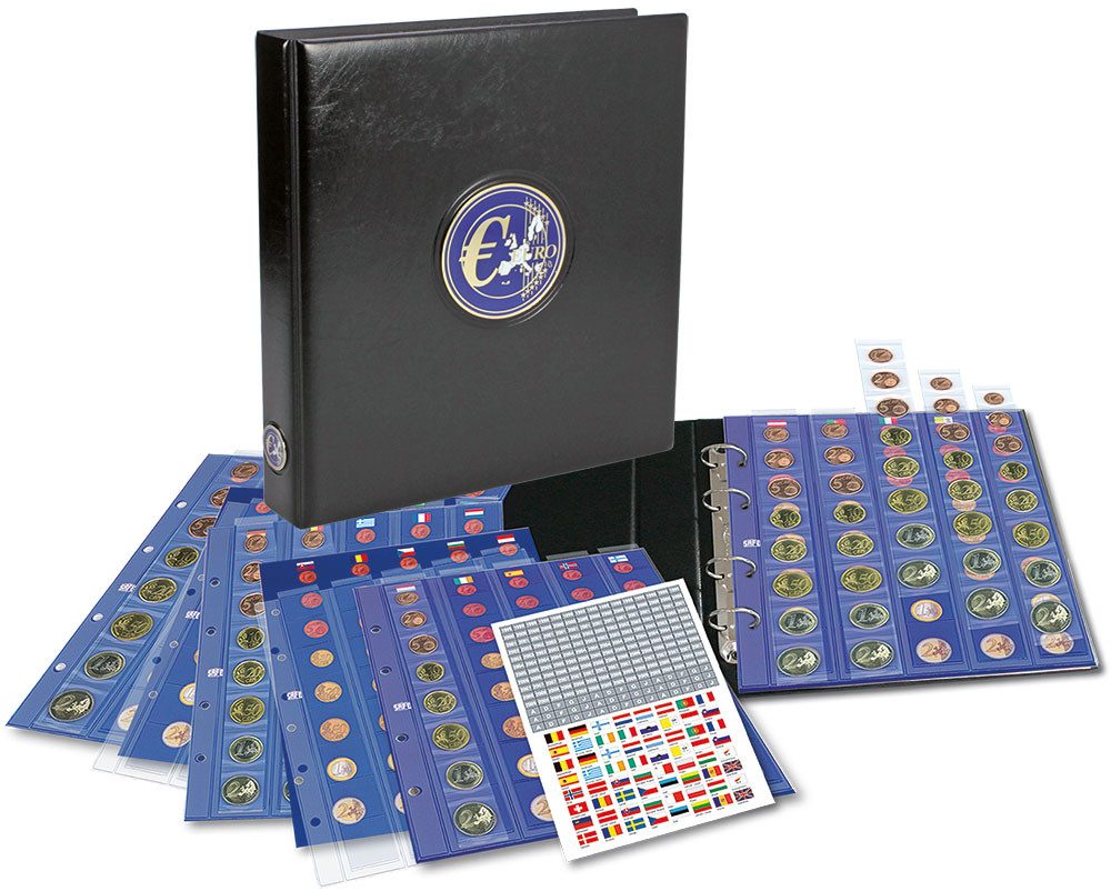 Münzetui Premium Münzalbum für Euro-Sätze: Album 7340-6 ohne Blätter