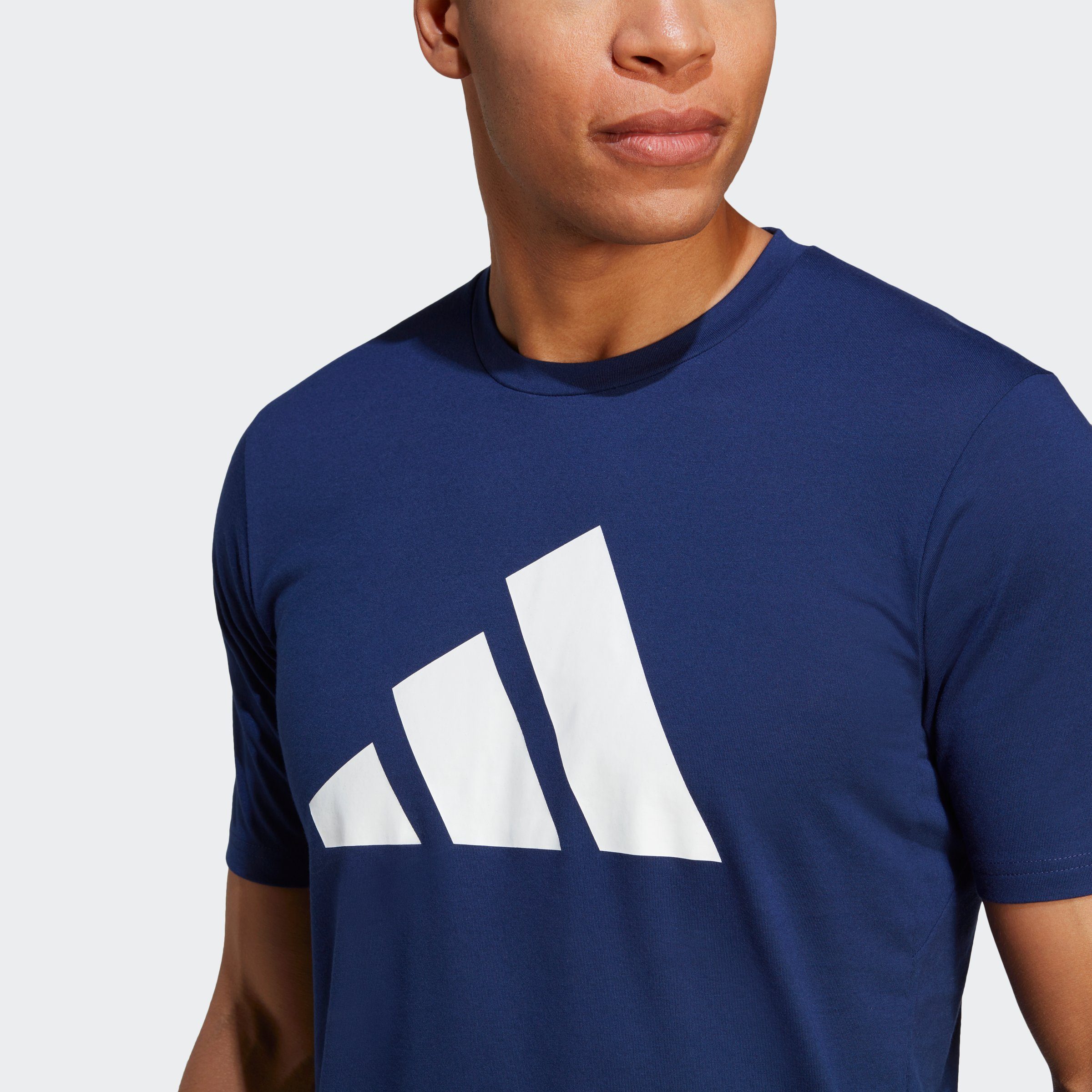T-Shirt adidas ESSENTIALS FEELREADY Performance LOGO TRAINING Blue Dark TRAIN / White