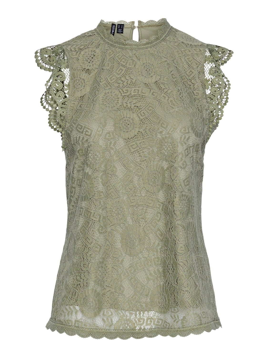 pieces Blusentop PCOLLINE SL LACE TOP NOOS BC