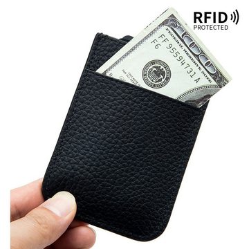 SOTOR Geldbörse Kartenetui aus Leder, Echtleder Mini Geldbörse mit RFID Schutz, Damen-Etuis