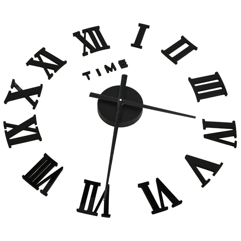 tinkaro Uhr SENOL XXL-3D-Wanduhr Schwarz günstig online kaufen