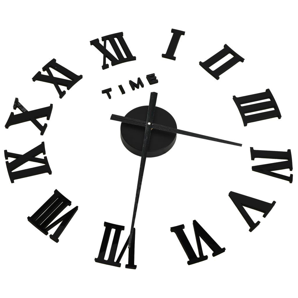 tinkaro Uhr SENOL Schwarz XXL-3D-Wanduhr