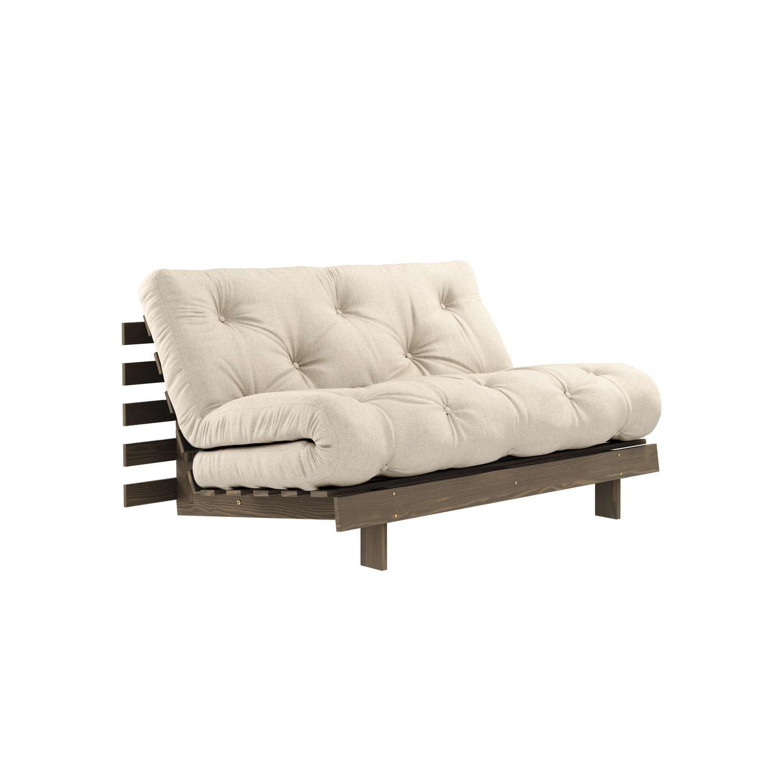 Karup Design Daybett Roots Sofa Bed, Schlafsofa, Bettfunktion, FSC®-Massivholz, Inkl. Futonmatratze, Made in Europe, langlebig, B: 140 oder 160 cm