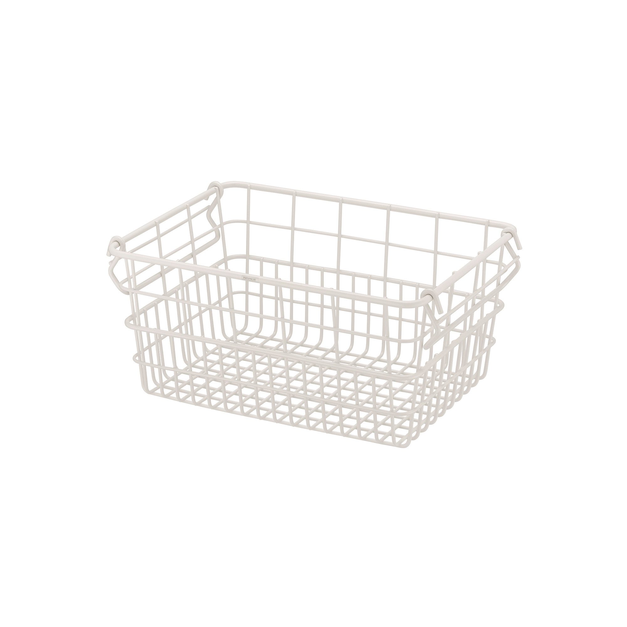 blomus Aufbewahrungskorb -KAGO- Aufbewahrungsbox, Gitterkorb, Organizer: moderner Drahtkorb (1 St), moderner Designfokus, Metall, Henkel zum Tragen, Stapelbar
