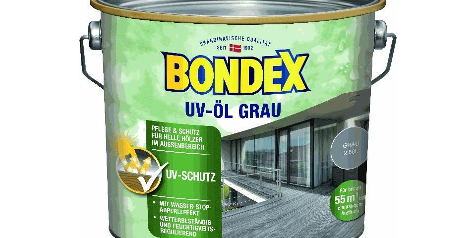 2,5 Holz Bondex UV Hartholzöl Öl Bondex L grau