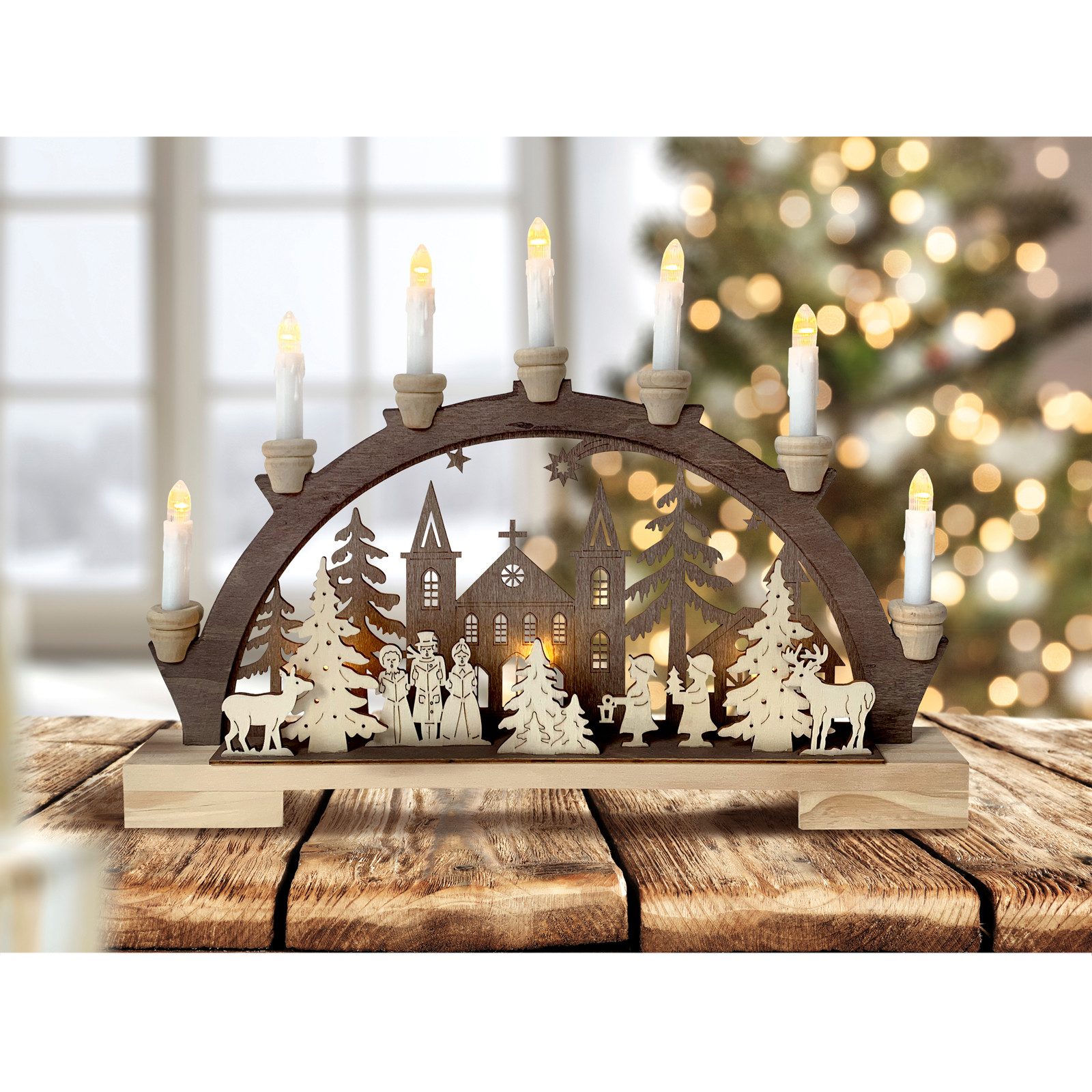 HTI-Living Schwibbogen Schwibbogen Sternsinger vor der Kirche (1-tlg), Lich günstig online kaufen