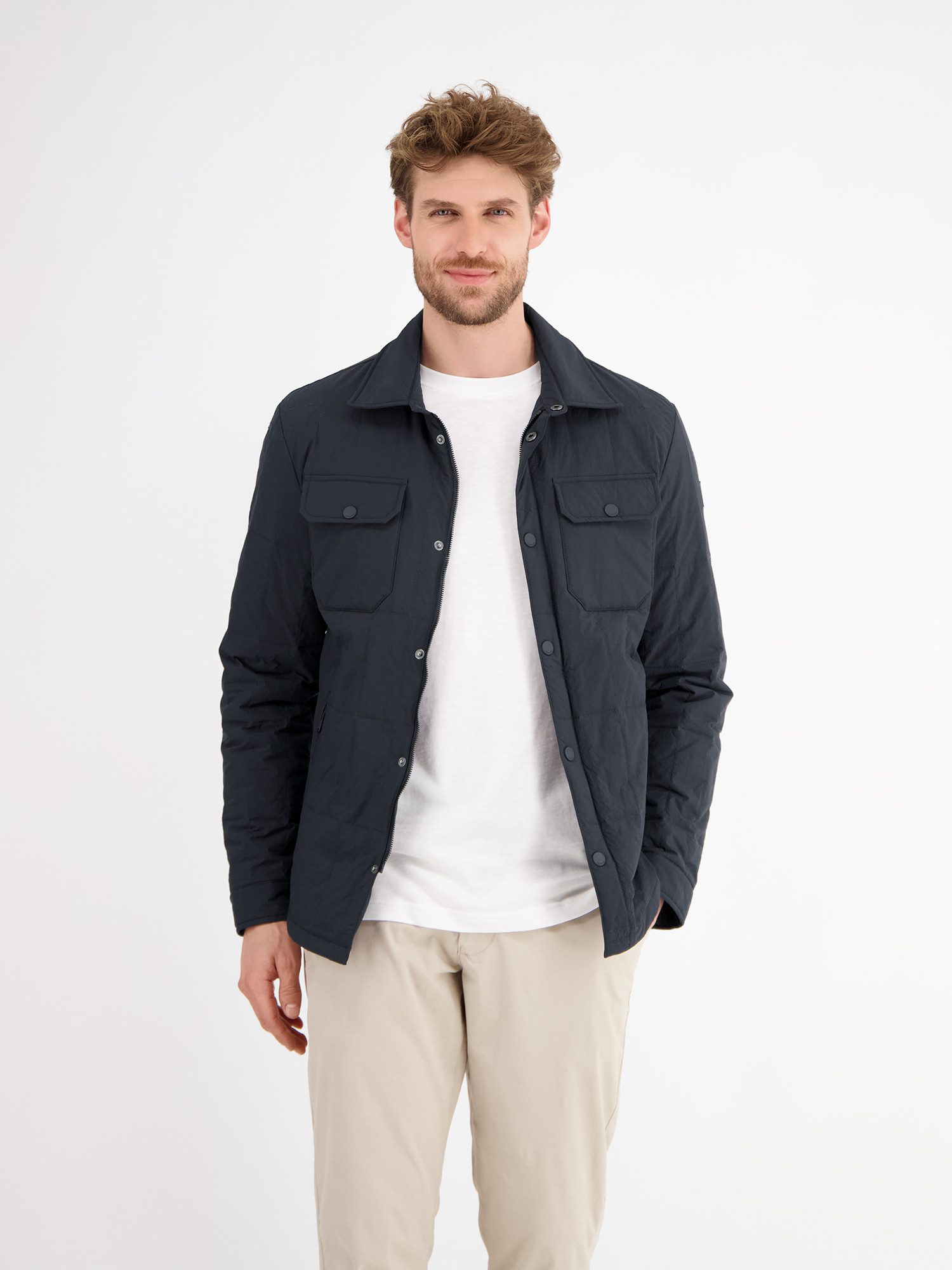 Hemdjacke LERROS Overshirt-Jacke, leicht gefüttert