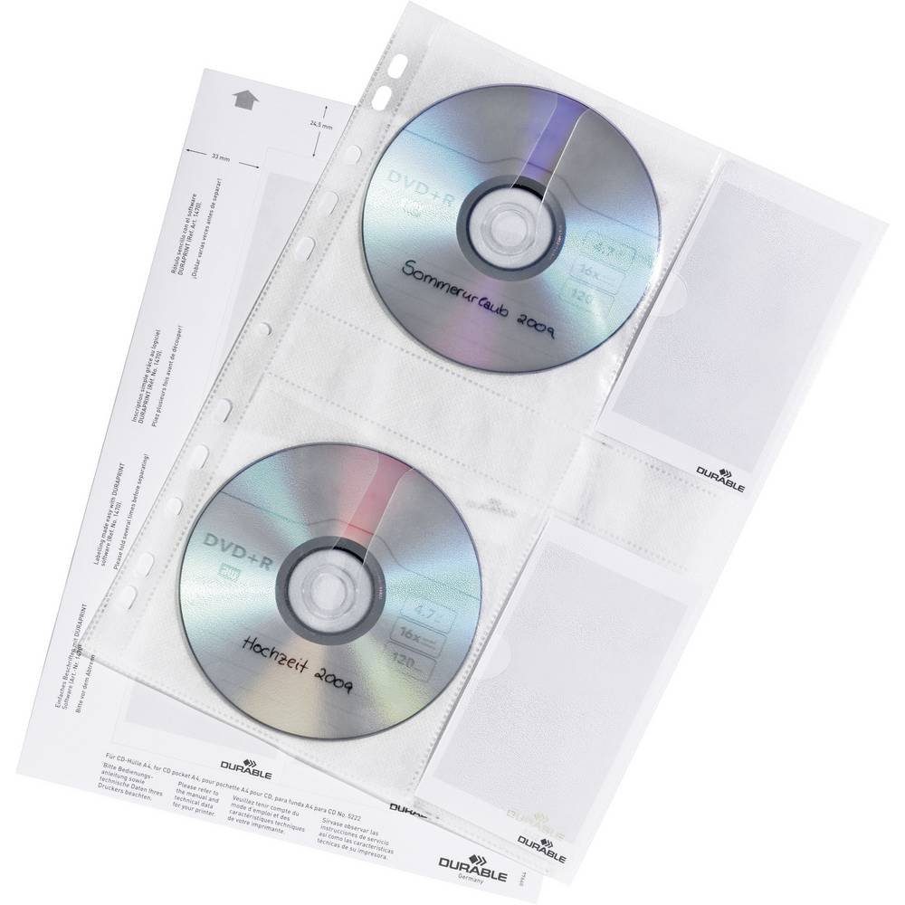 DURABLE CD-Hülle CD/DVD-Organizer-Hüllen 522219