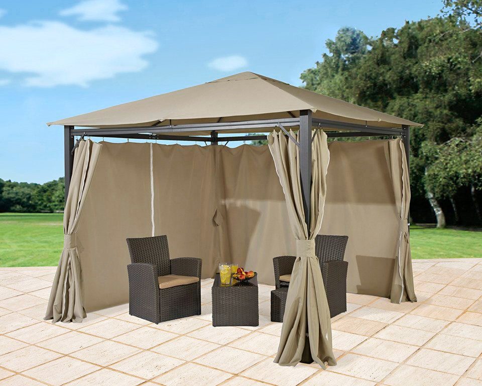 Ersatzdach 250g Garten Pavillon 3x3m Grau RAL