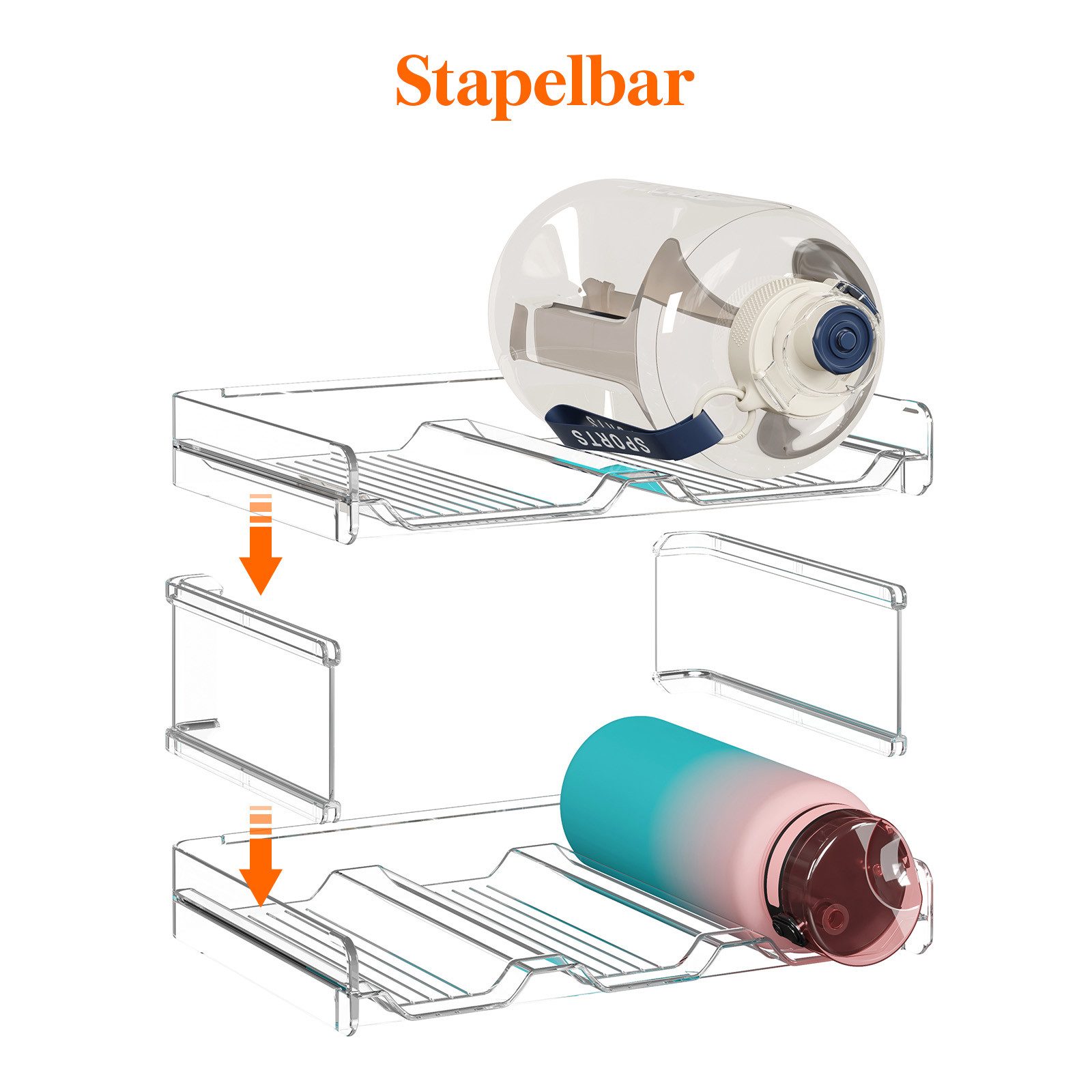 Lifewit Küchenorganizer-Set Stapelbarer Flaschenhalter Weinflaschen Halter günstig online kaufen