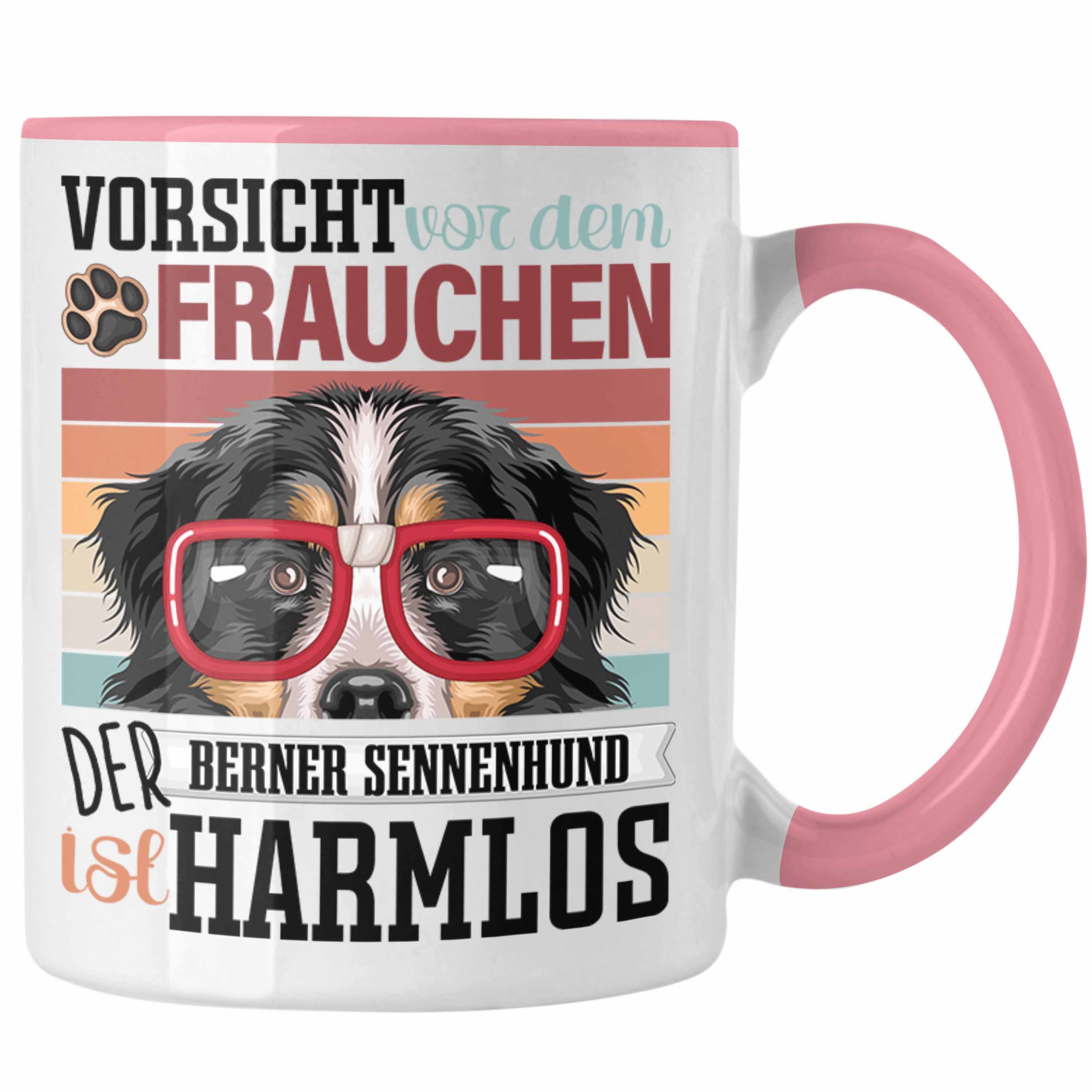 Trendation Tasse Berner Sennen Besitzerin Frauchen Tasse Geschenk Lustiger Spruch Gesch Rosa | Teetassen