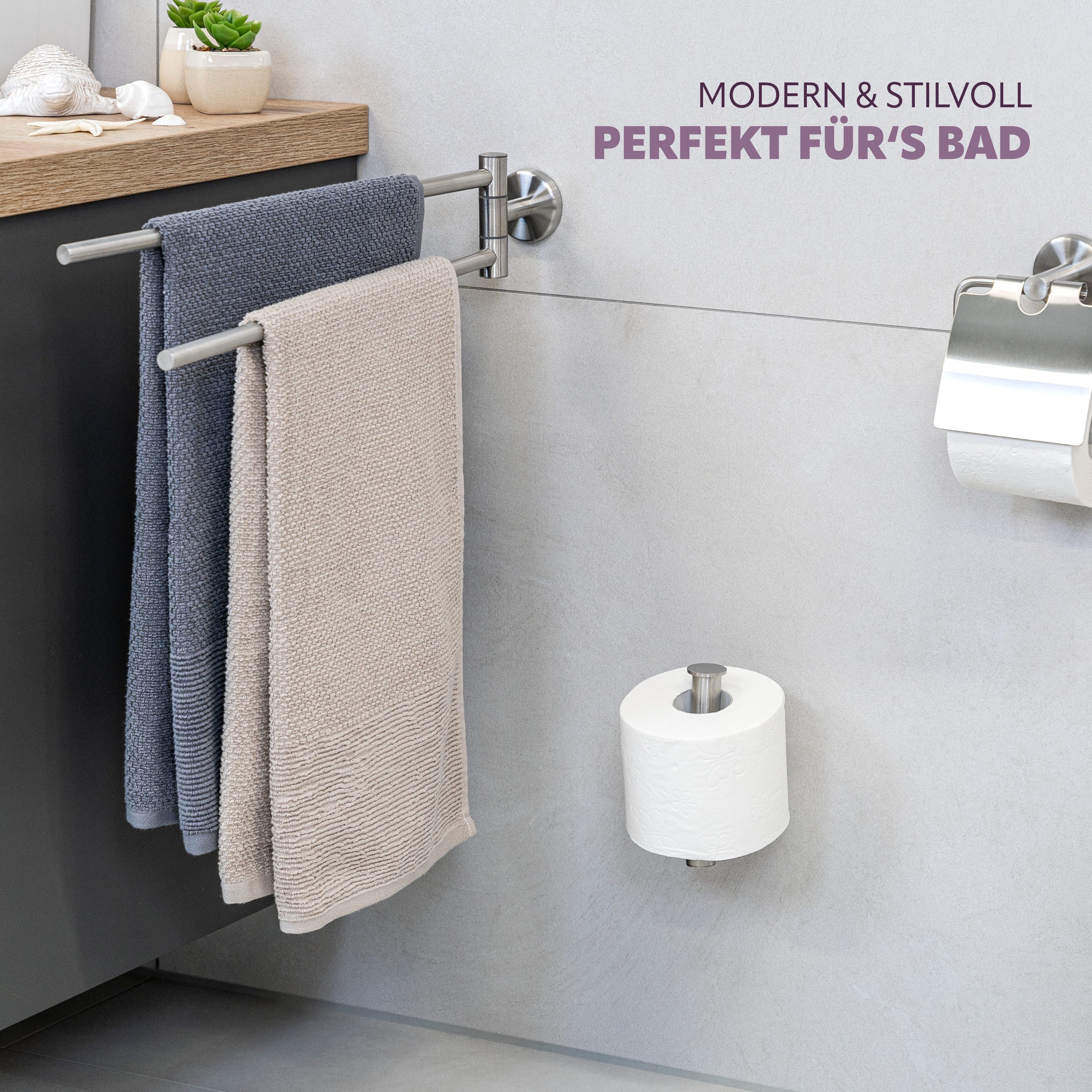 bremermann Toilettenpapierhalter Bad-Serie PIAZZA - 2in1, günstig online kaufen