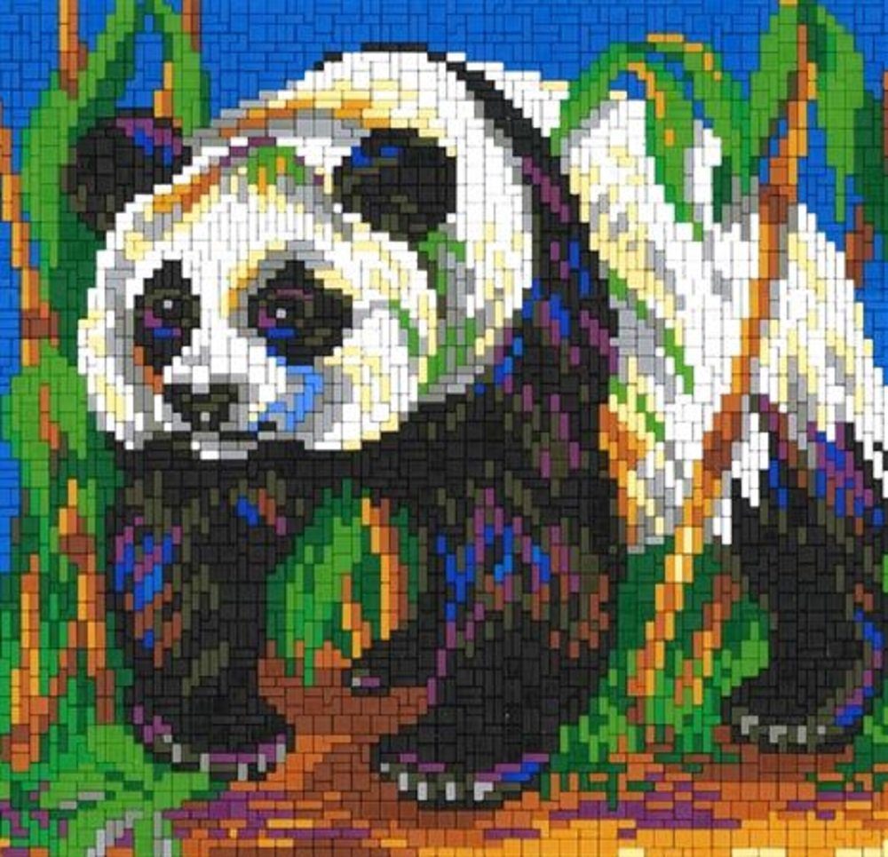 Stick it Steckpuzzle Pandabär, 4500 Puzzleteile, Bildformat: 40 cm x 40 cm