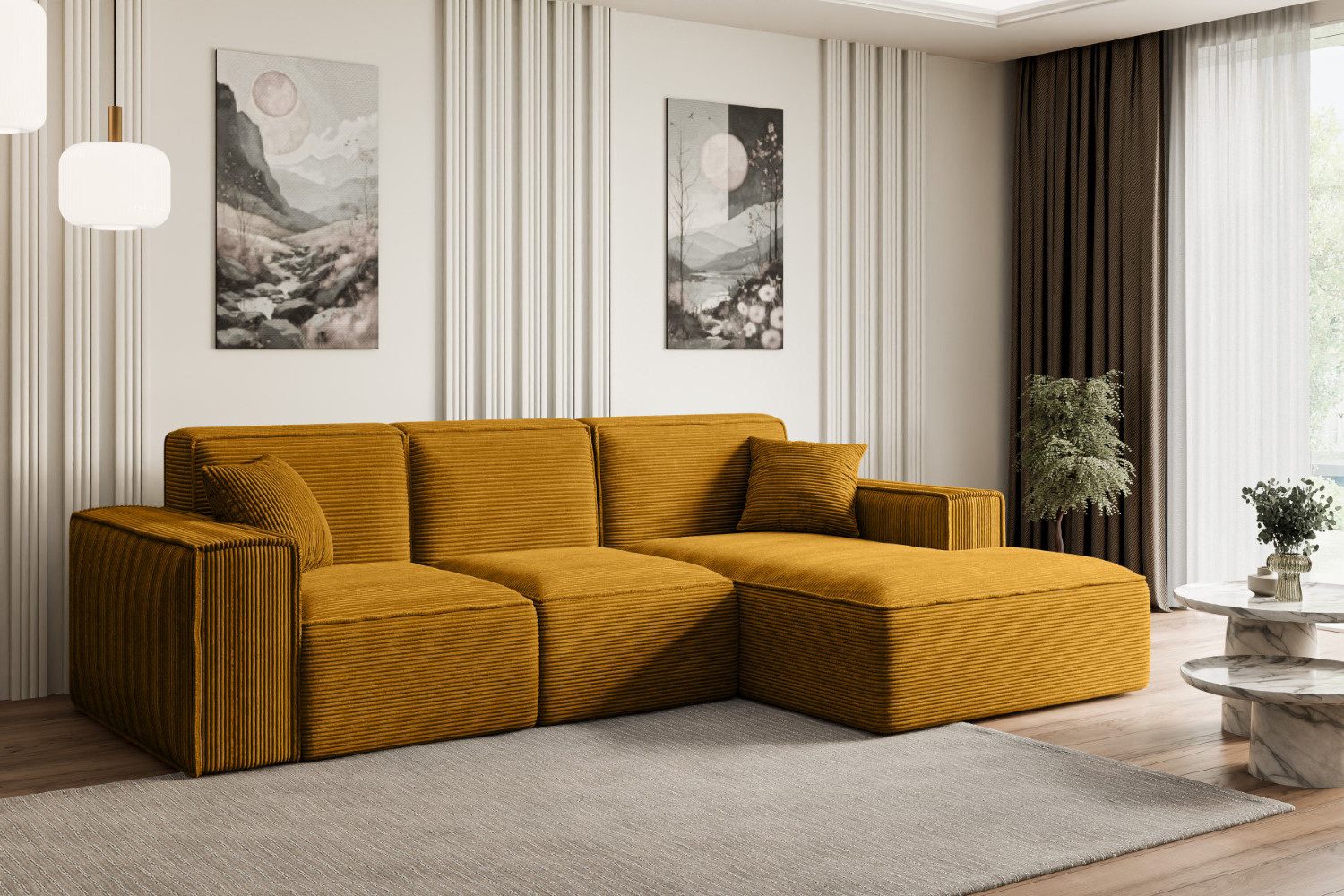 ALTDECOR Ecksofa SERRA-L, Sofa Praktische Bequeme Funktionsecke Couch L-Form Eckcouch, Corner Sofa U-Form Vielseitige Sofa Wohnlandschaft Wohnzimmer