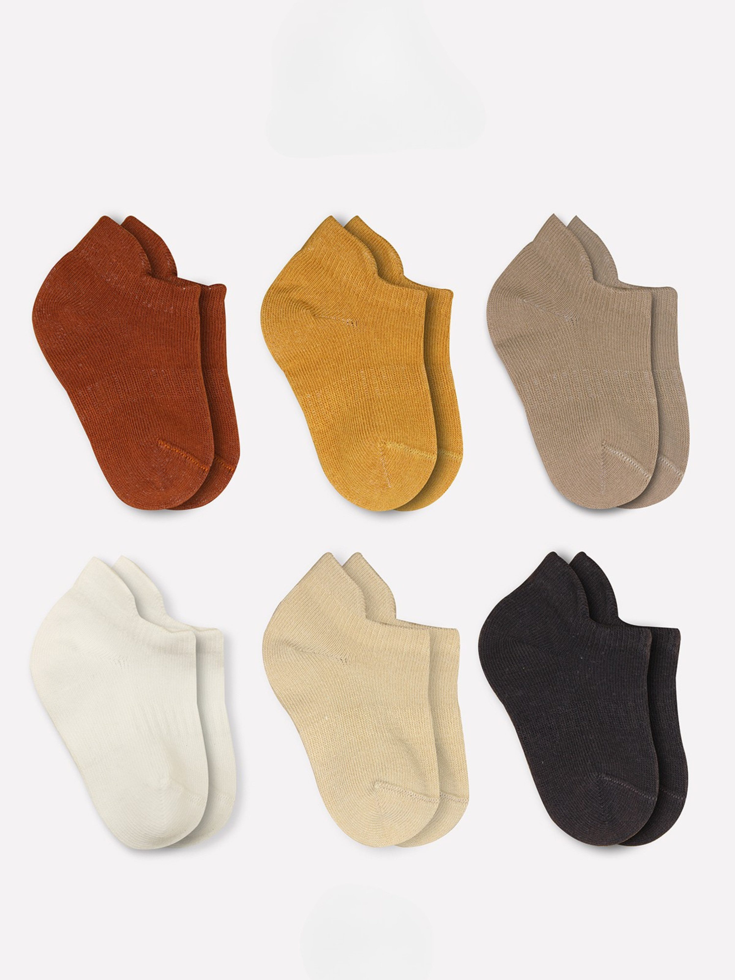 bistyle Sneakersocken (6er Pack) Sneakersocken Babys Jungen Mädchen Babysocken Kurzsocken (Set, 6-Paar, 6er-Pack) Bio-Baumwolle GOTS zertifiziert 0-6 Monate bis 2-3 Jahre