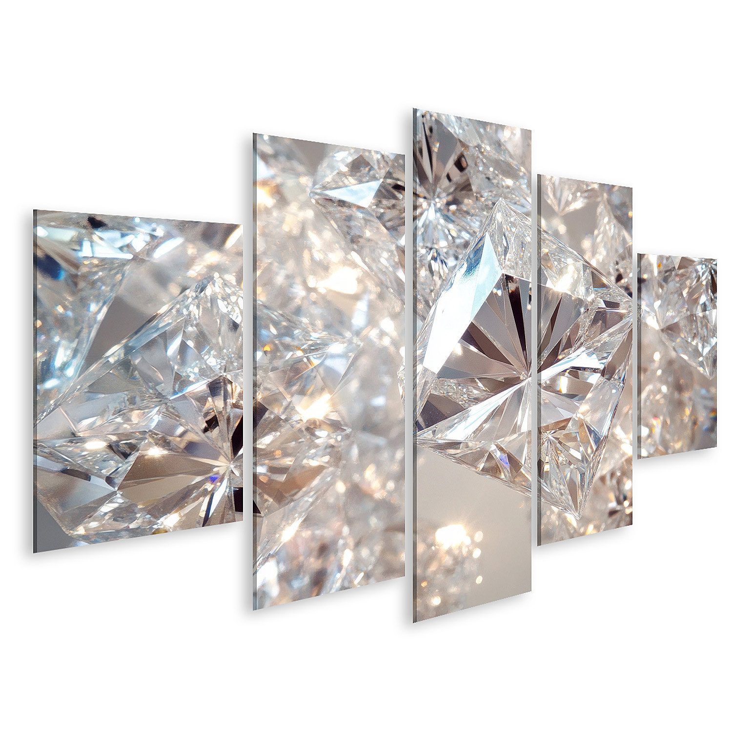 islandburner Leinwandbild, Funkelnde Diamanten in Nahaufnahme günstig online kaufen
