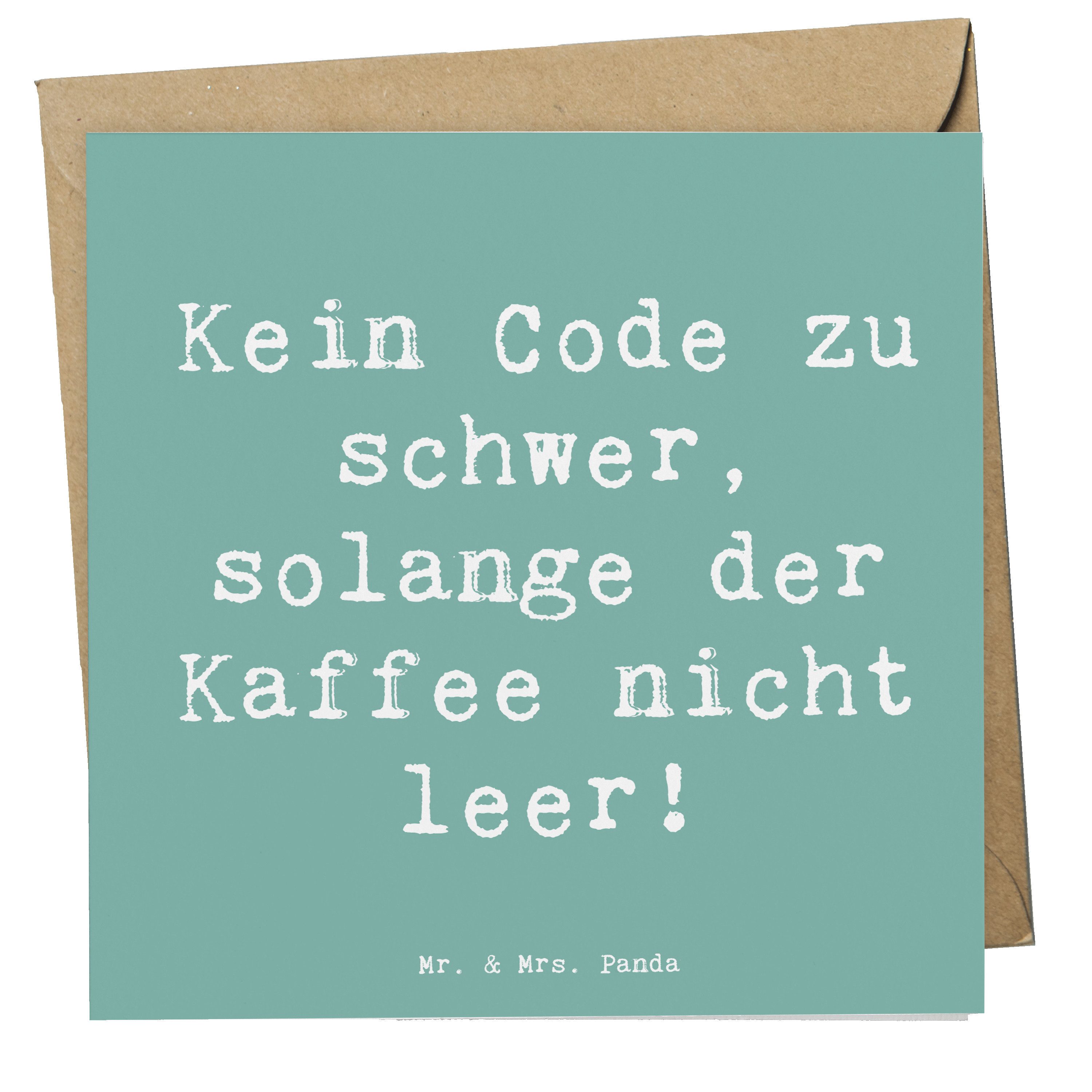 Grußkarte Code und Kaffee - Meeresbrise - Geschenk, Codieren, Geburtstagskarte