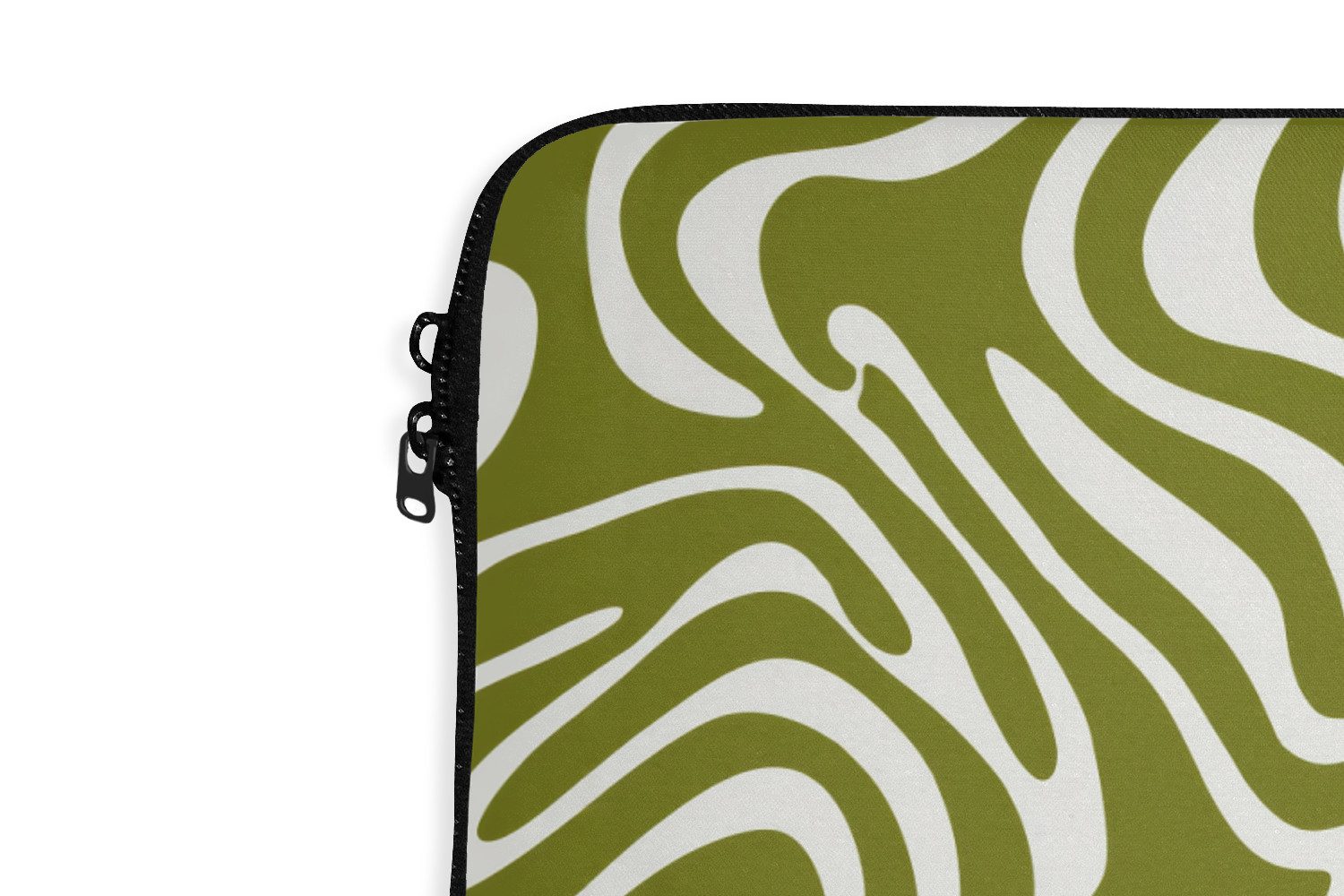 MuchoWow Laptop-Hülle Linienmuster - Grün - Bio 14 Zoll, Schutzhülle für Laptop, Schutz gegen Kratzern, Laptoptasche