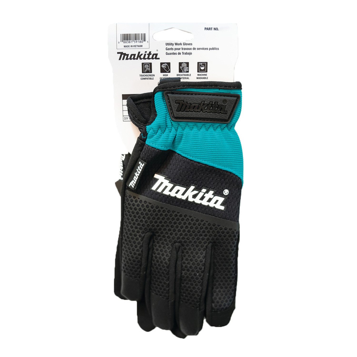 Makita Arbeitshandschuhe Makita Handschuhe Gr. L (9) flexibel P-84660 (1-St)