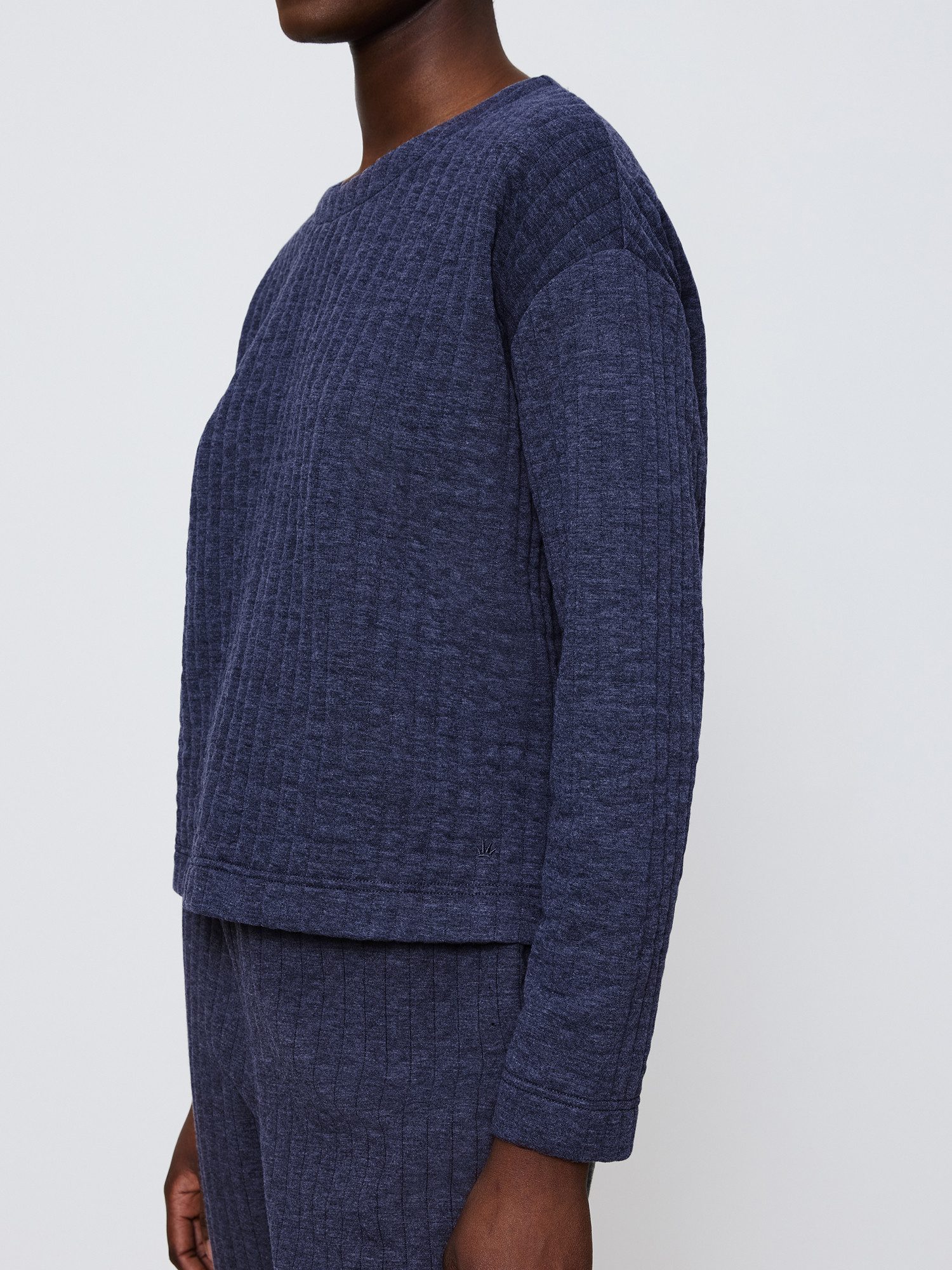 Triumph Sweatshirt Cozy Comfort Top Quilted Rundhhalsausschnitt - überschnittene Schultern - warmer Steppstoff