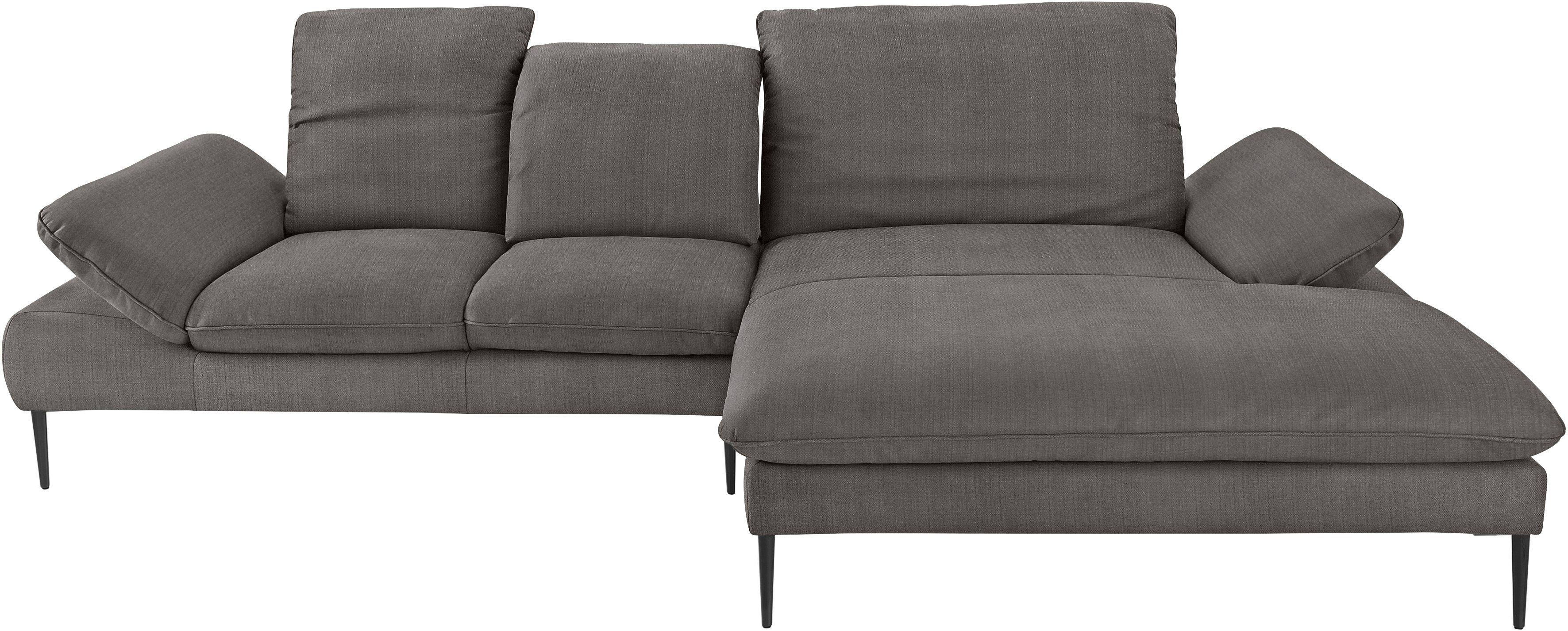 W.SCHILLIG Ecksofa enjoy&MORE, Designsofa, elegant und bequem, L-Form, Sitztiefenverstellung, Füße schwarz pulverbeschichtet, Breite 310 cm