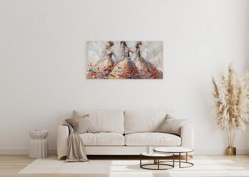 KUNSTLOFT Gemälde Sensuous Dance 100x50 cm, Leinwandbild 100% HANDGEMALT Wandbild Wohnzimmer