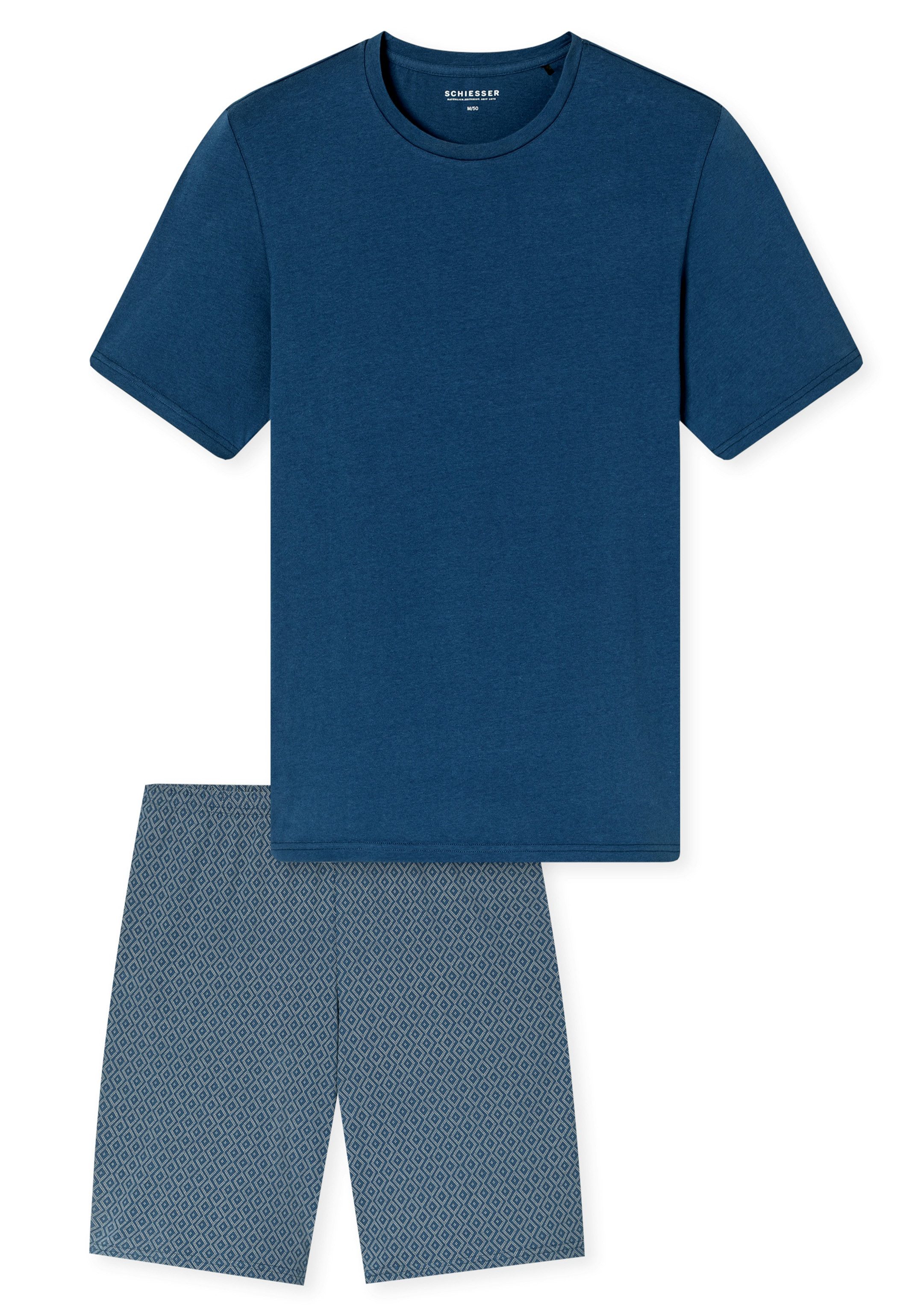 Schiesser Pyjama Casual Essentials (Set, 2 tlg) Schlafanzug - Baumwolle - A günstig online kaufen