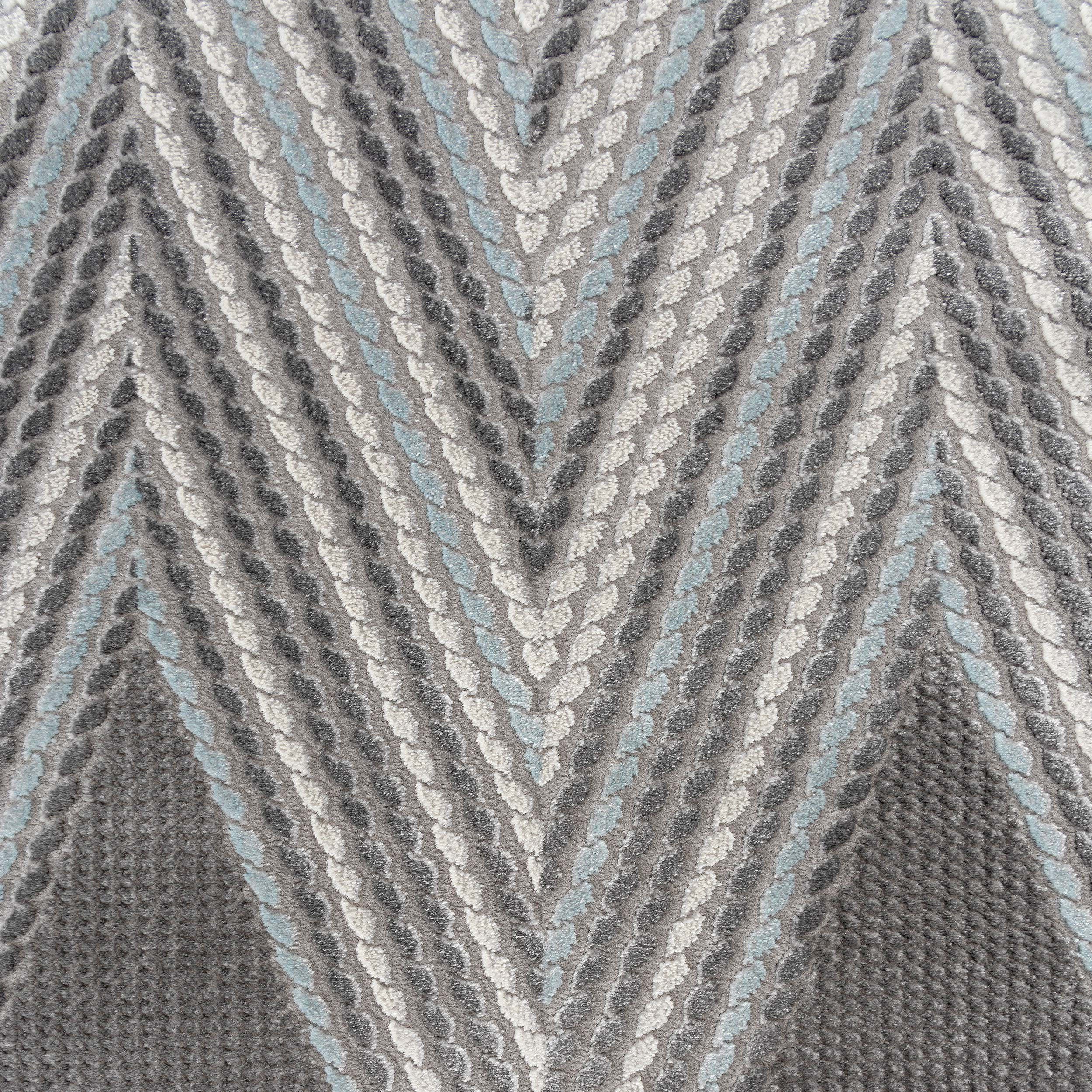 Teppich Luxury 6500, 13 Kurzflor, mm, rechteckig, grau/blau Höhe: Struktur Hoch Sehrazat, Tief Wohnzimmer