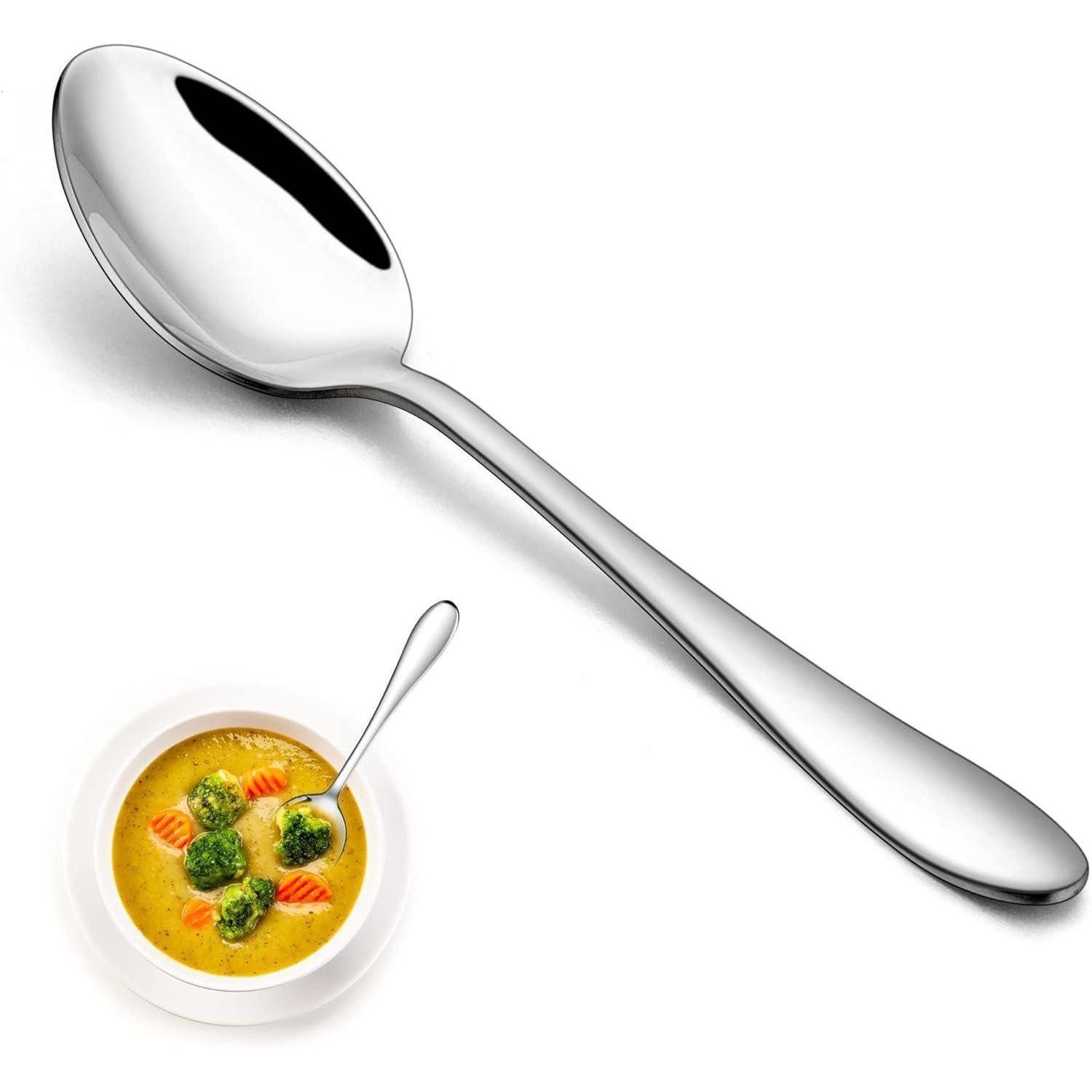 LuxusKollektion Esslöffel Esslöffel Set 12 Stück Edelstahl 19cm Klassisch Griff