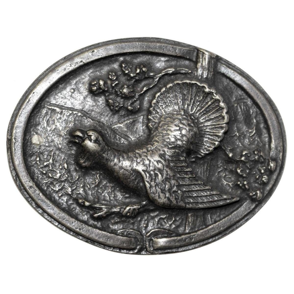 Gürtelschnalle Auerhahn 4,0 cm - Buckle Gürtelschließe 40mm - für Jagd-Outfit - Gürte