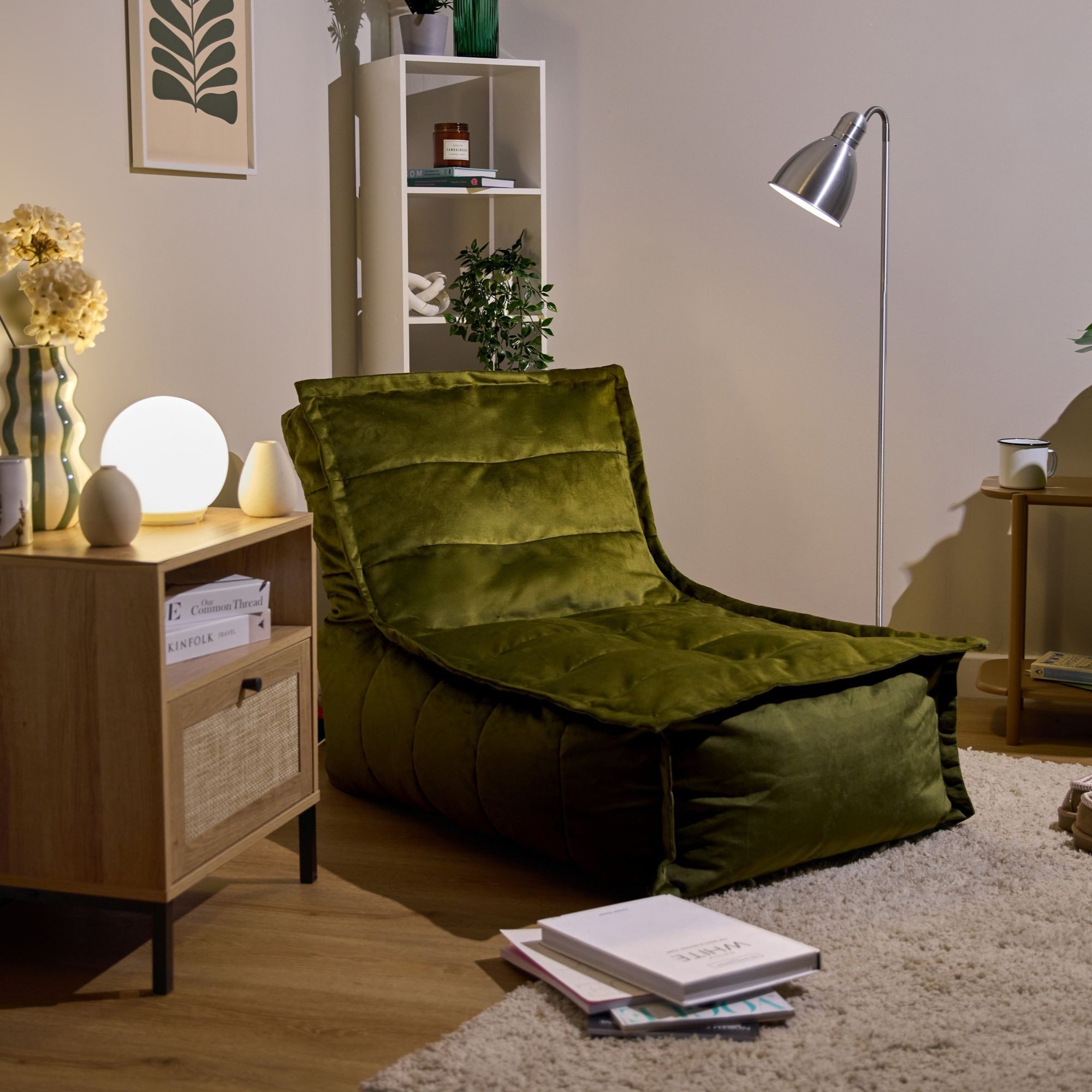 icon Sitzsack Liege aus Samt „Dolce“, 79x68x90cm, Made in Germany