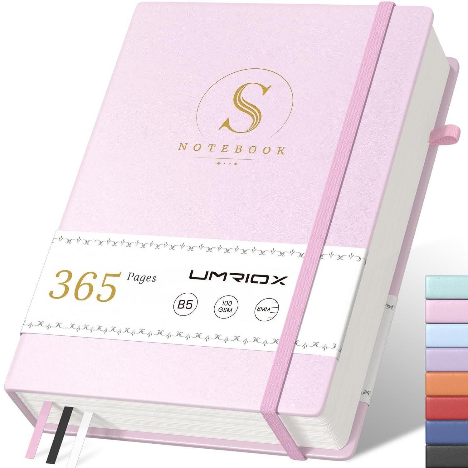 LuxusKollektion Notizbuch Notizbuch B5 Liniert Rosa Hardcover 365 Seiten