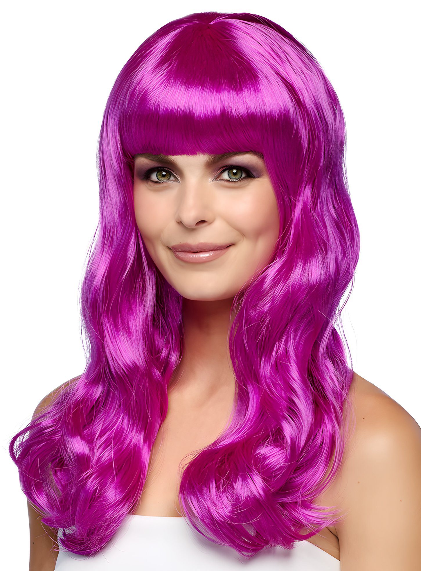 Boland Kostüm-Perücke Lange Haare violett - Kostüm Perücke für Fasching