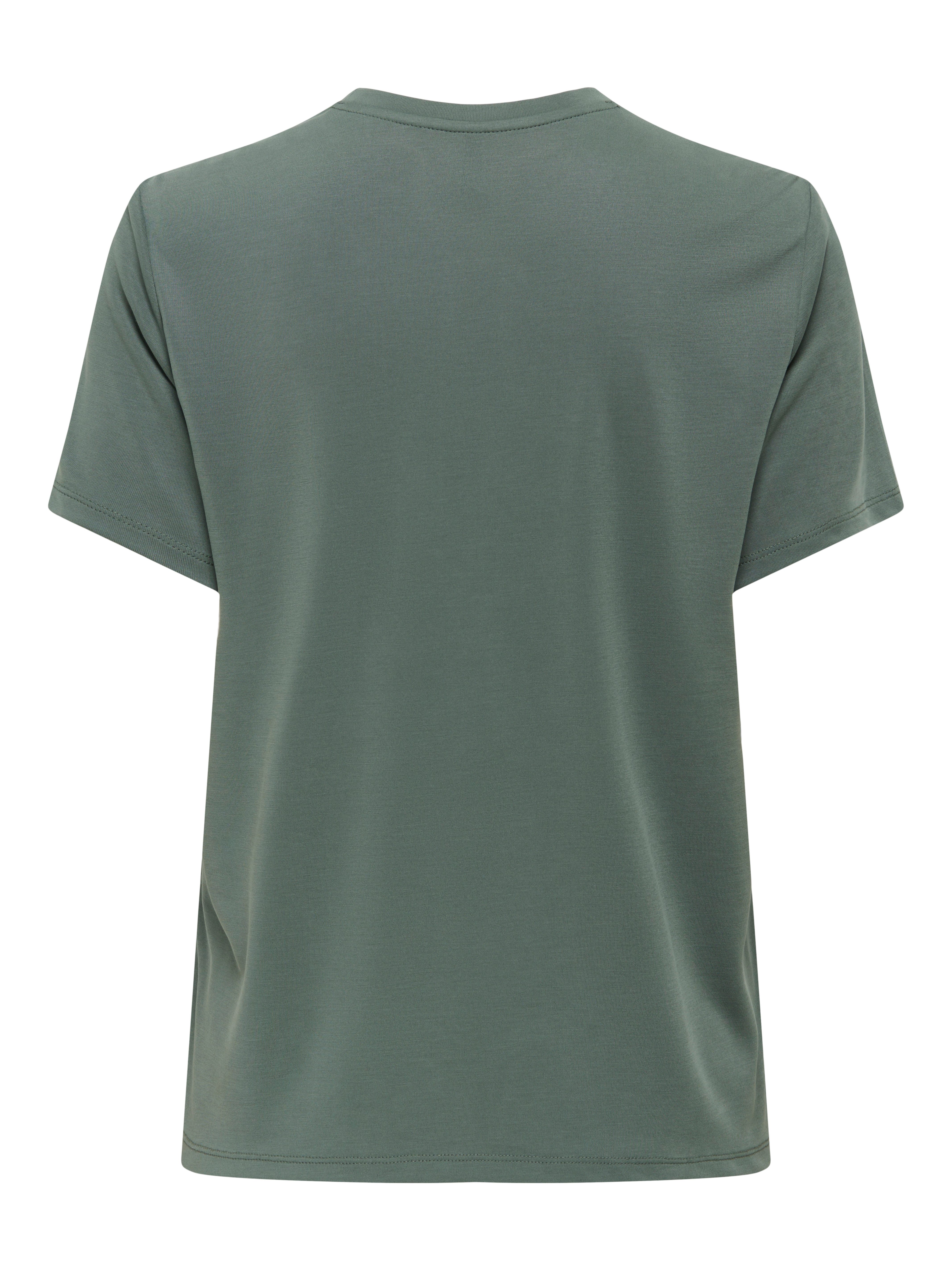 ONLY Kurzarmshirt ONLFREE LIFE MODAL S/S ATELIER TOP JRS Materialmix, Rundhals