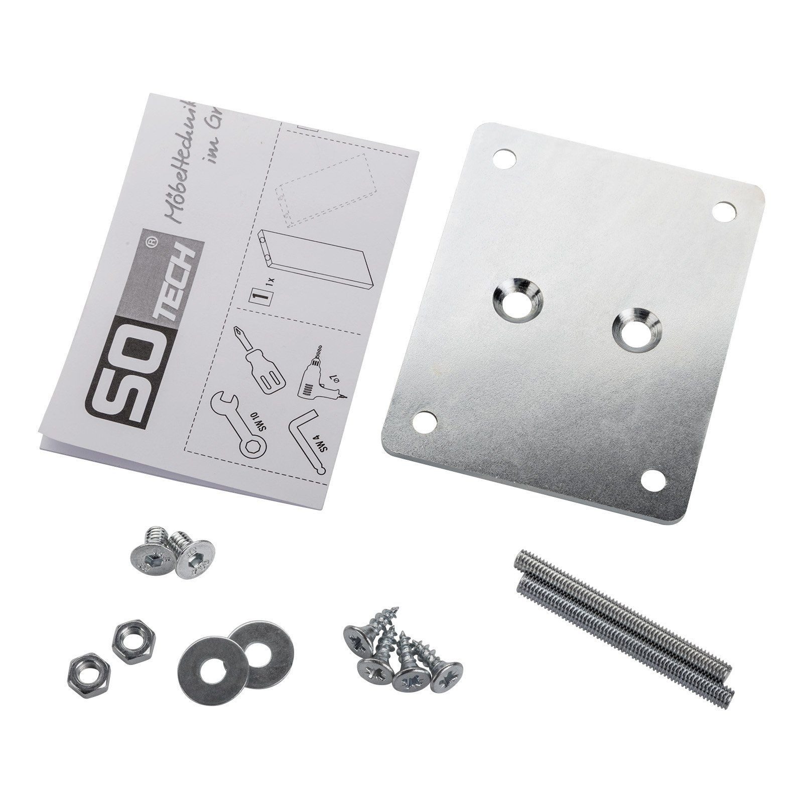 SO-TECH® Tischaufsatz Barkonsole COUNTER Aluminium massiv Höhe 178 mm, (1-St), gerade, Alu EV1