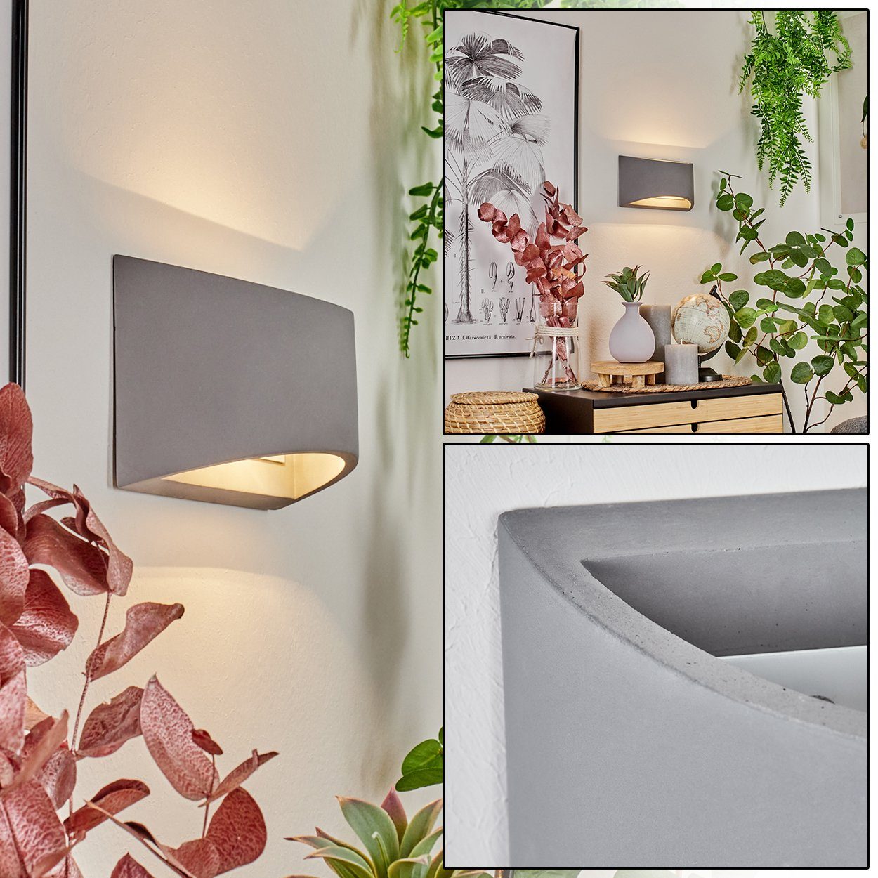 hofstein Wandleuchte »Alli« Wandlampe aus Beton günstig online kaufen