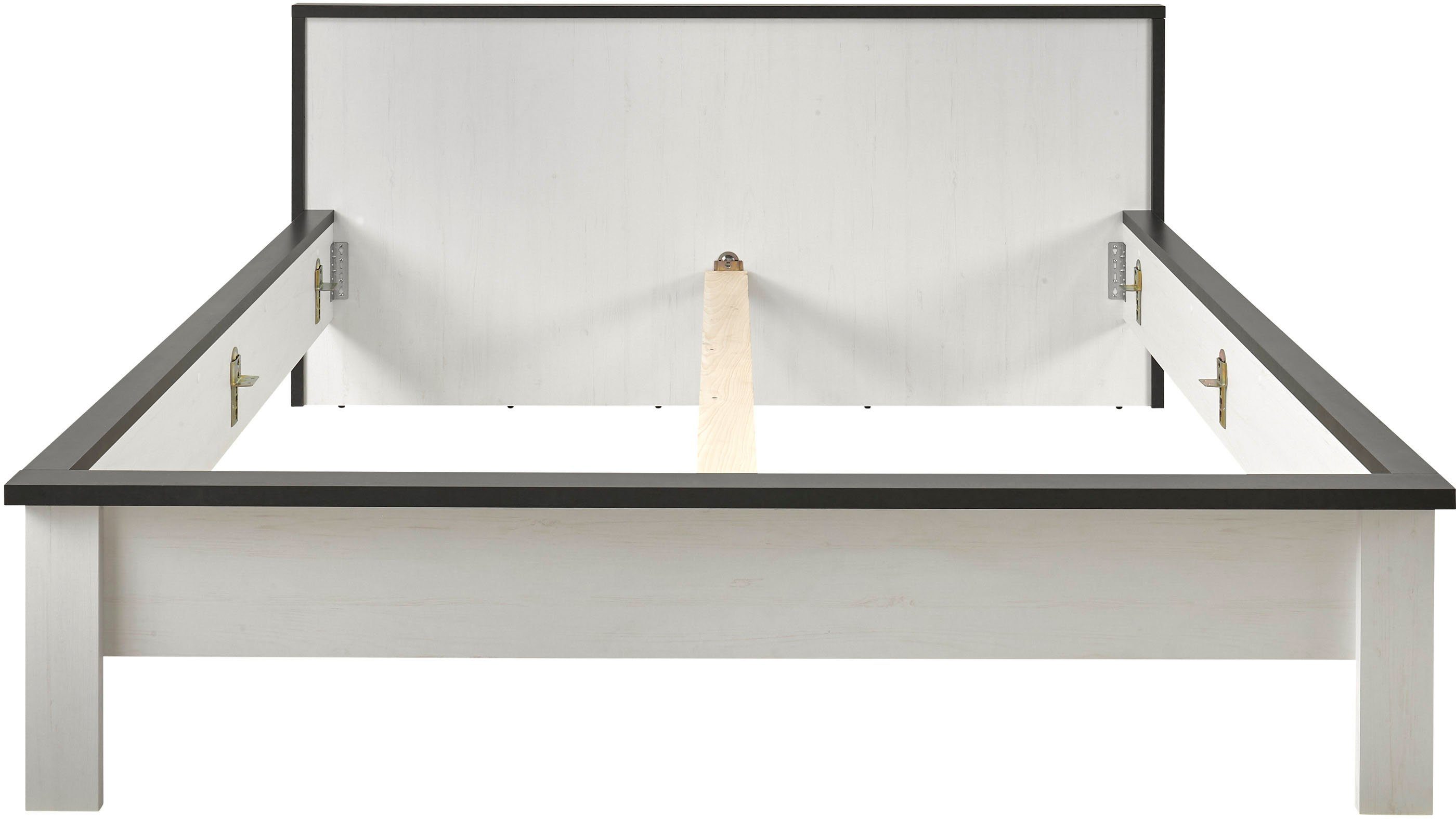 Home affaire Einzelbett SHERWOOD Liegefläche 90/140 oder 180x200 cm, aus FSC®-zertifiziertem Holzwerkstoff, rustikaler Landhausstil