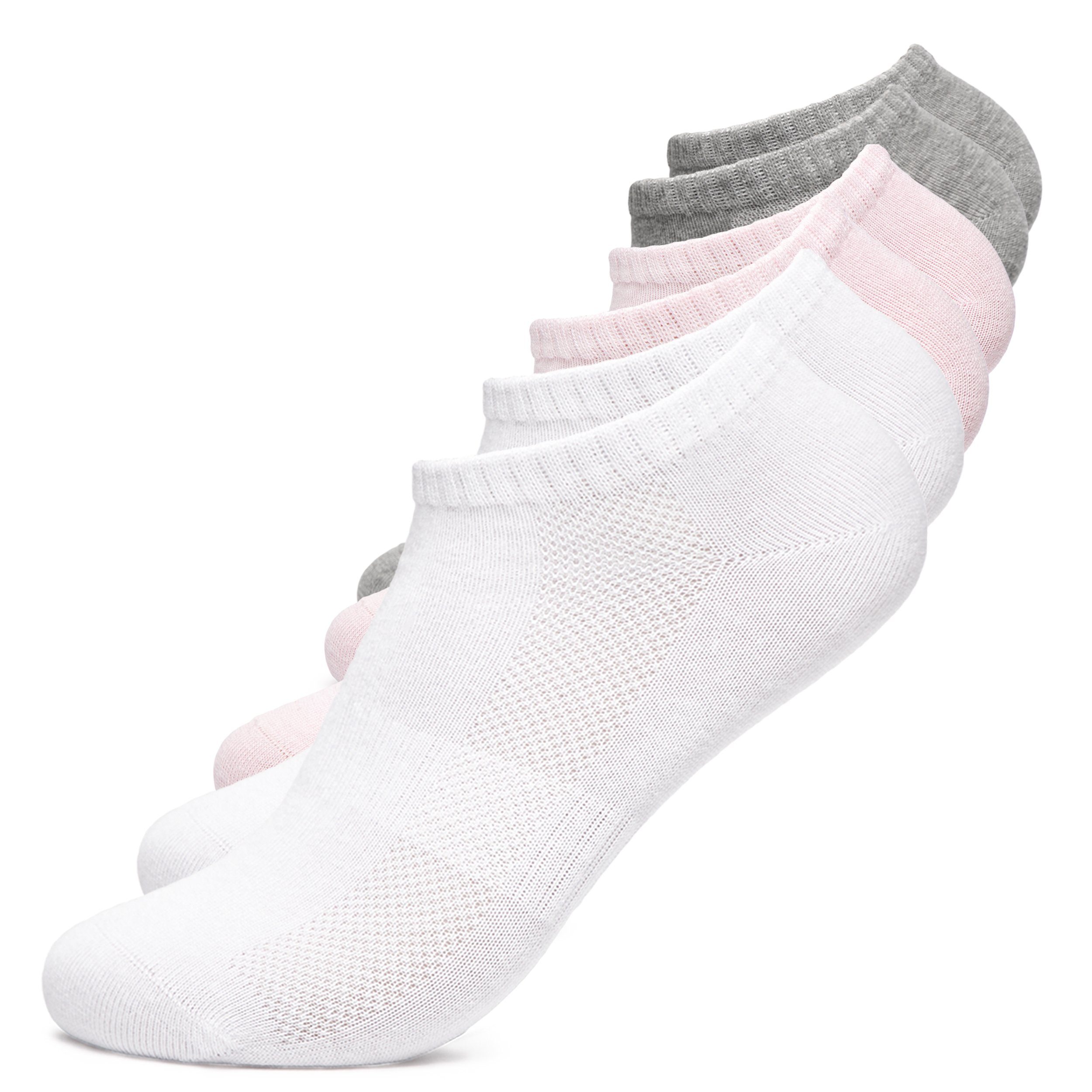 OCCULTO Sneakersocken Damen Sneaker Socken aus Bio-Baumwolle 6er Pack (Modell: Jana) (6-Paar)