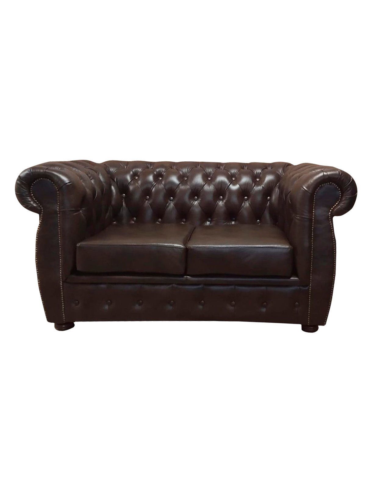 Sofa Chesterfield Sofa 2-Sitzer Luxus Couch Braun Möbel Zweisitzer