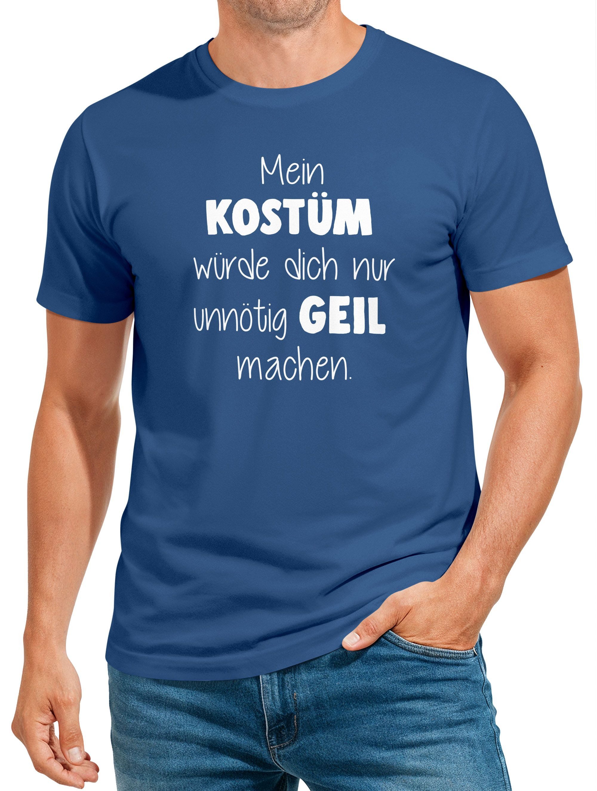 MoonWorks Print-Shirt Herren T-Shirt Spruch Mein Kostüm würde dich nur unnö günstig online kaufen