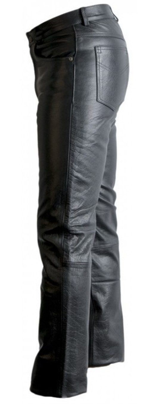 MDM Lederhose Herren Lederhose Bikerjeans aus echtem Rindsleder – Bild 3 von 4