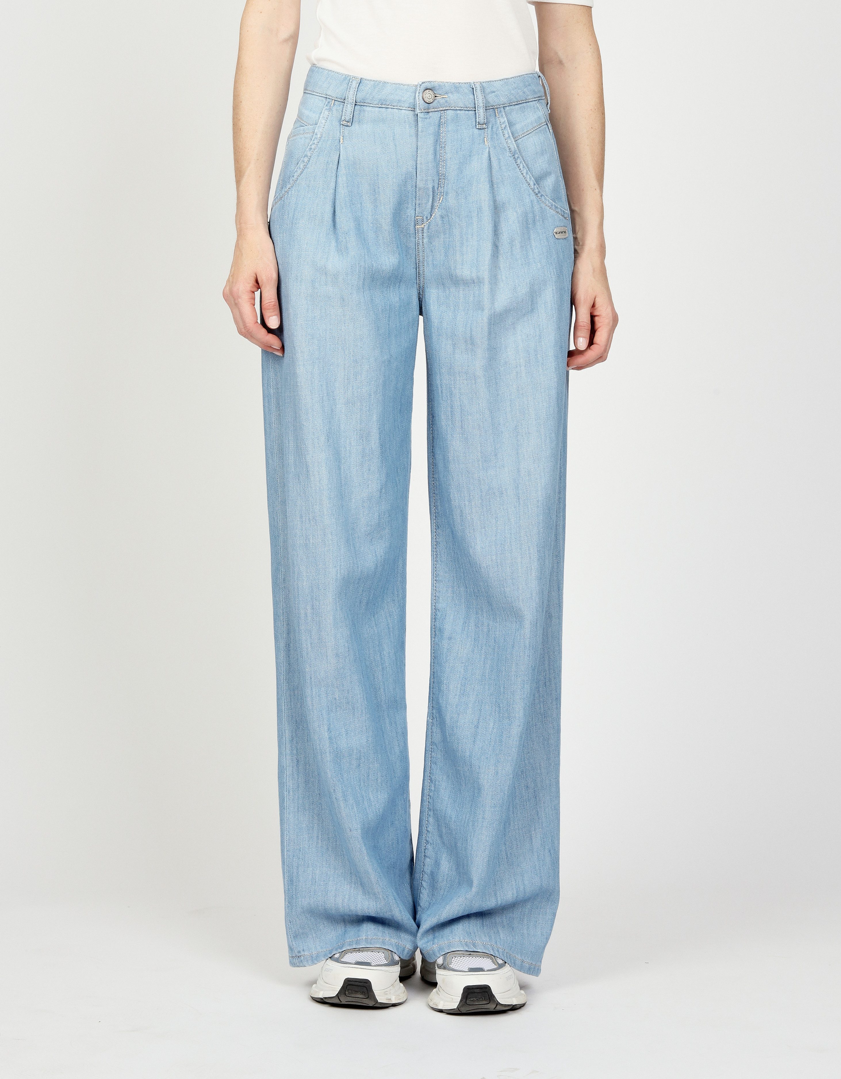 GANG Weite Jeans 94SILVIA WIDE mit Bundfalten vorn günstig online kaufen