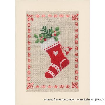 Vervaco Kreativset Vervaco Grußkarten Stickset "Weihnachtlich" 3er Set, (embroidery kit by Marussia)