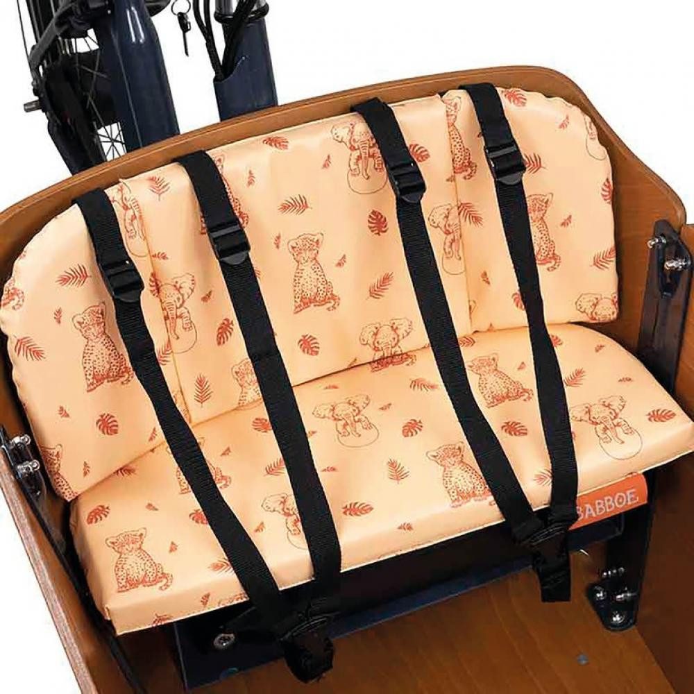 Babboe Fahrradkindersitz Babboe Kissen Safari Peach, für Carve/City/Flow/Mini