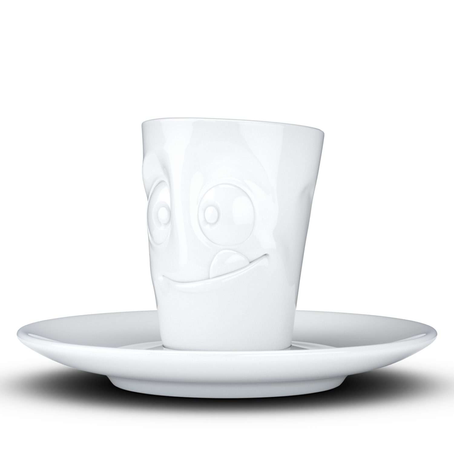 FIFTYEIGHT PRODUCTS Espressotasse FIFTYEIGHT Espresso Mug mit Henkel, 2-tlg., Porzellan, Hartporzellan in bruchsicherer Hotelqualität